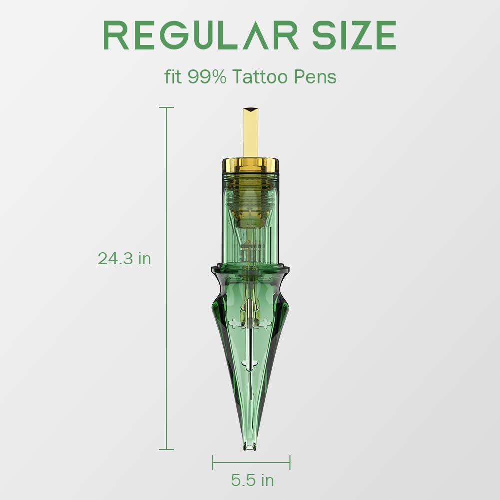 Solong Tattoo Tattoo Needles,Solong Pro 50Pcs Disposable Tattoo Cartridge Needles 12#(15RM) Round Magnum L-Taper Tattoo Needle Cartridge EN01S-50-1215RM-L