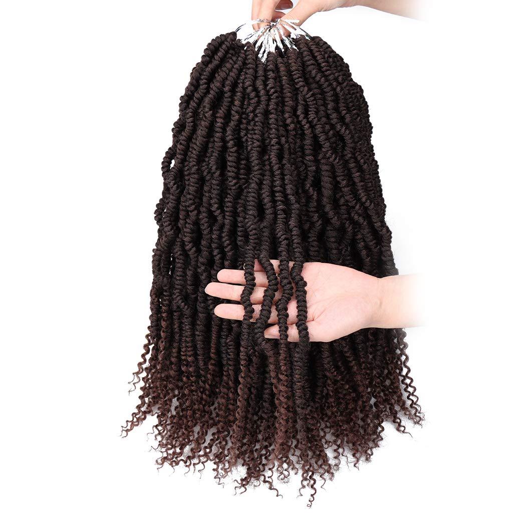 Dorsanee Bomb Twist Crochet Hair 14 Inch 6 Packs Mini Passion Twist Crochet Hair for Black Women Pre-looped Spring Twist Crochet Braids Nubian Twist Synthetic Hair Extension (T33#)