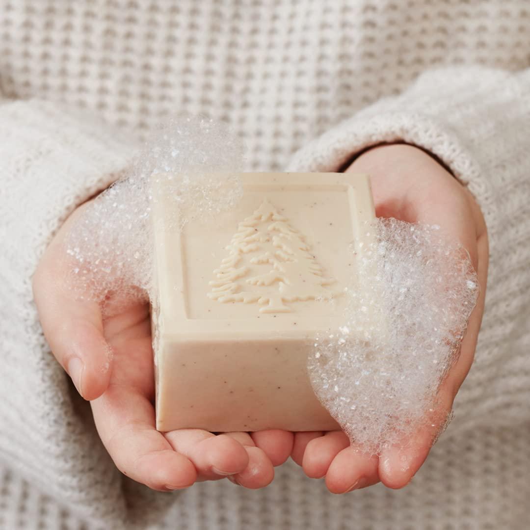 Thymes Thymes Bar Soap Trio Gift Set - Frasier Fir - Natural Hand Soaps - Contains Three - Cruelty-Free and Vegan - Pine Tree Scented Hand and Body Soap - 5.5 Oz Bars