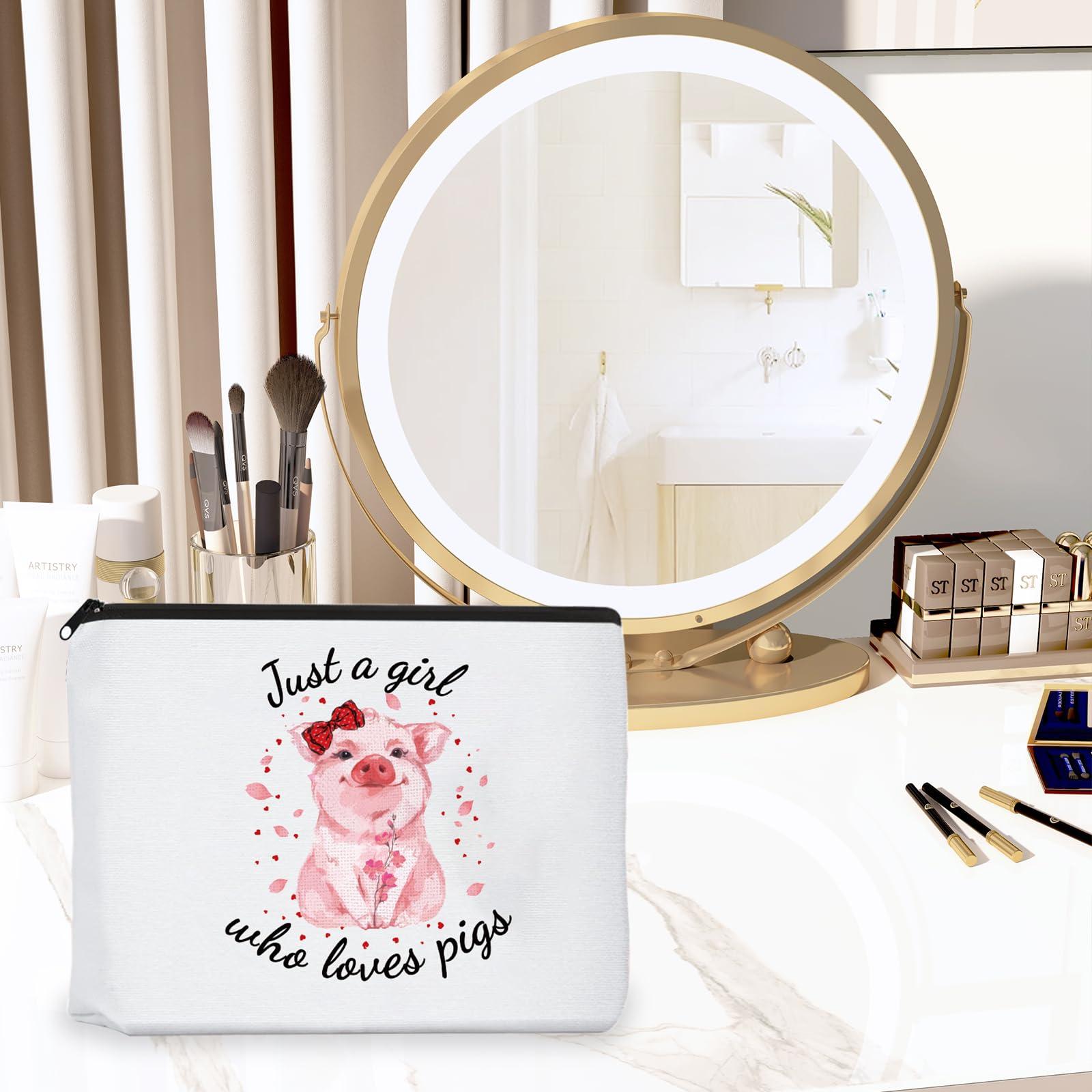 CIXICM CIXICM Pig Gifts for Pig Lover, Included Pig Makeup Bag with Zipper, Cute Pig Socks, Mini Round Mirror, Christmas, Thanksgiving, Birthday Pig Gifts for Women Girls