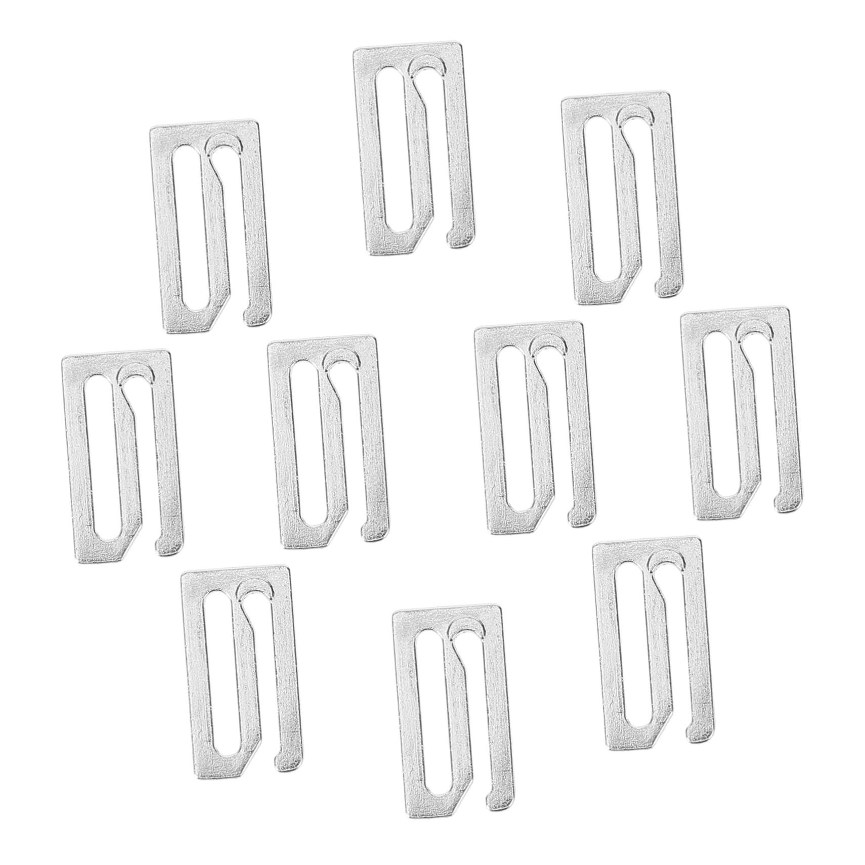 HONMEET HONMEET 10pcs Hair Apron Button Trimmer Hairstylist Barber Cape Braiding Hair Rack Hair Salon Cape Apron Clip for Haircut Barber Kit Convenient Barber Cape Clip Man Razors Iron Silver