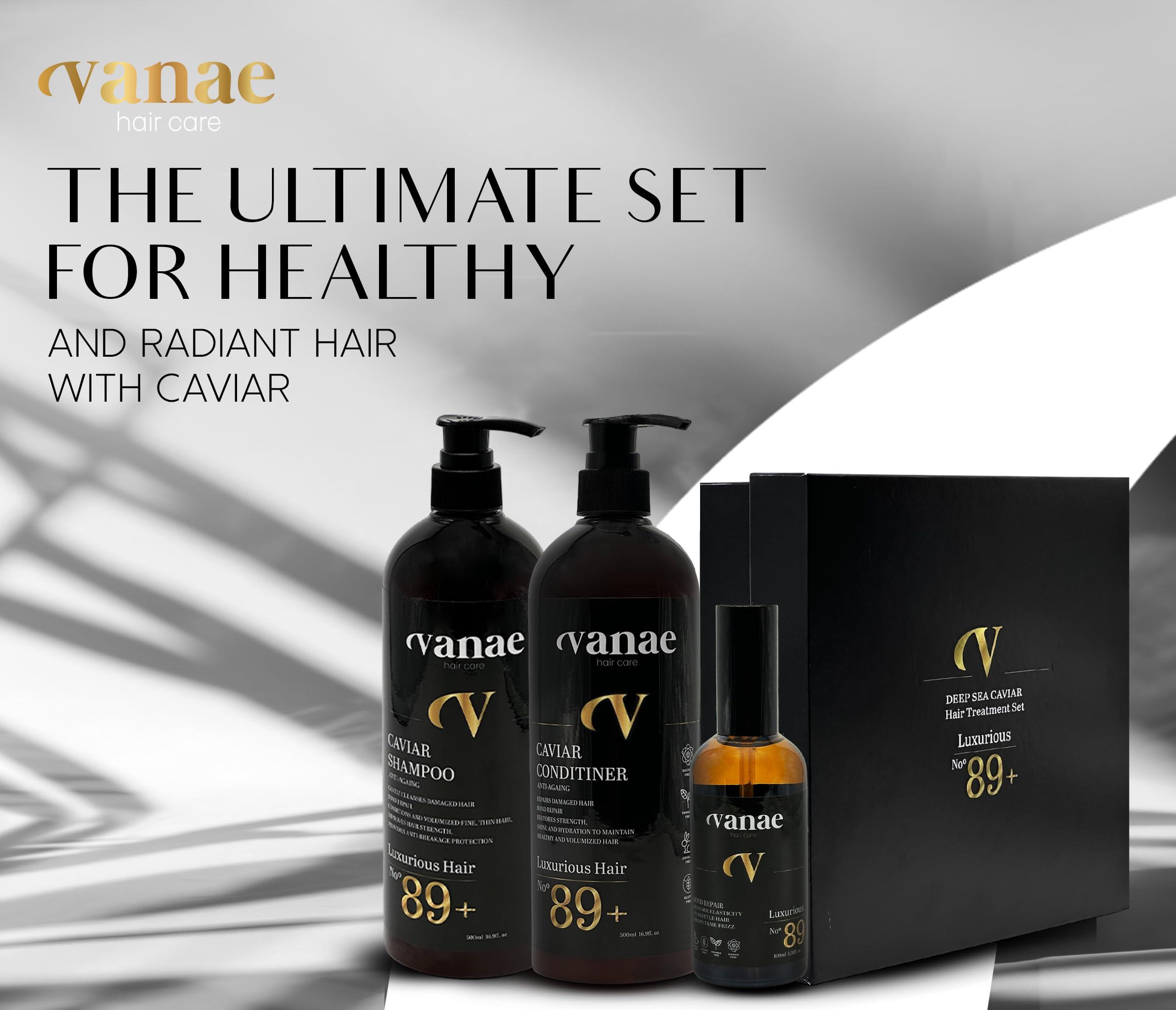 Vanae Hair Care Vanae Caviar Hair Mask Luxurious 89+ - Deep Conditioning Treatment for Damaged Hair - Anti-Frizz Caviar Extract - Luxury Hair Care - 300ml