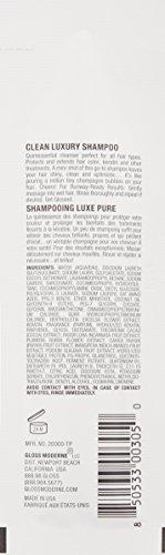 GLOSS MODERNE Clean Luxury Travel Shampoo by GLOSS MODERNE - 5 Pack - Hair Treatment for Damaged and Dry Hair with Notes of Mediterranean Almond and Coconut Accented with Cognac - For Soft and Shiny Hair