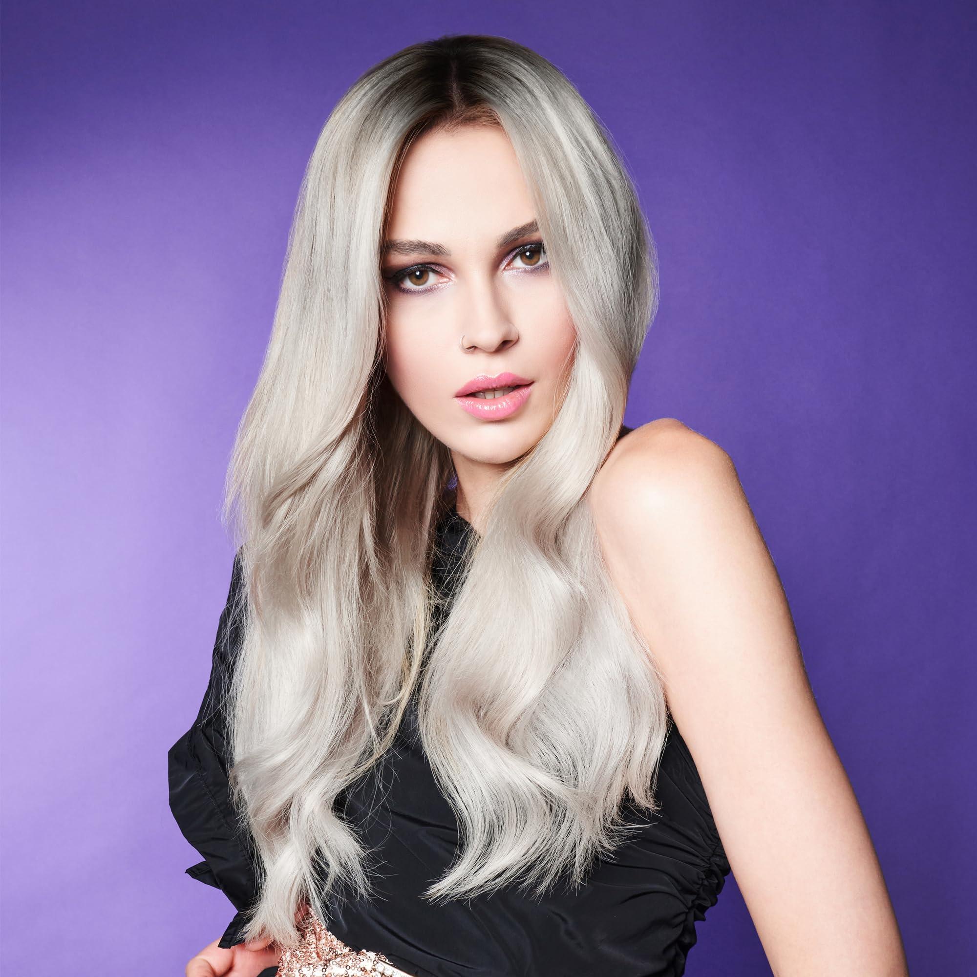 Fanola Fanola No Yellow Hair Mask With Purple Violet Pigments To Eliminate Unwanted Yellow Tones & Brassiness In Platinum, Light Blonde, Gray, Bleached, or Highlighted Hair - 11.83oz (Pack of 2)