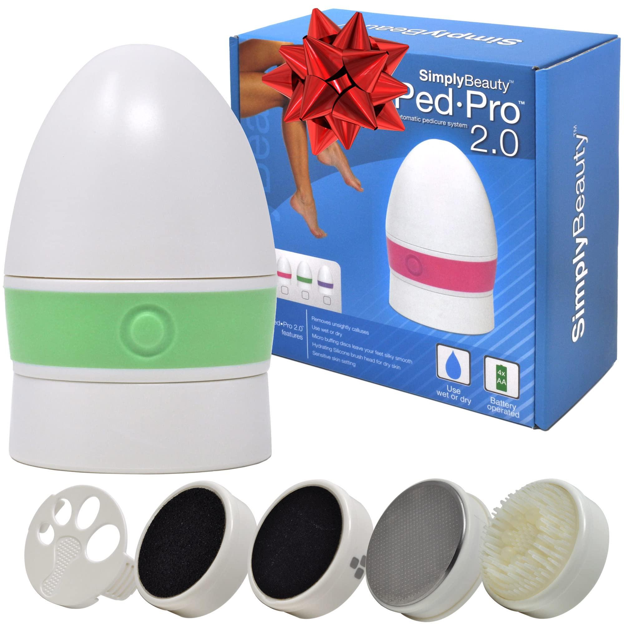 SimplyBeauty SimplyBeauty PedPro 2.0 Electric Foot Callus Remover Wet or Dry Professional Pedicure Tool Kit, Portable Electronic Foot File Pedi Feet Grinder, Great Gift for Dry, Hard, Cracked, Dead Skin