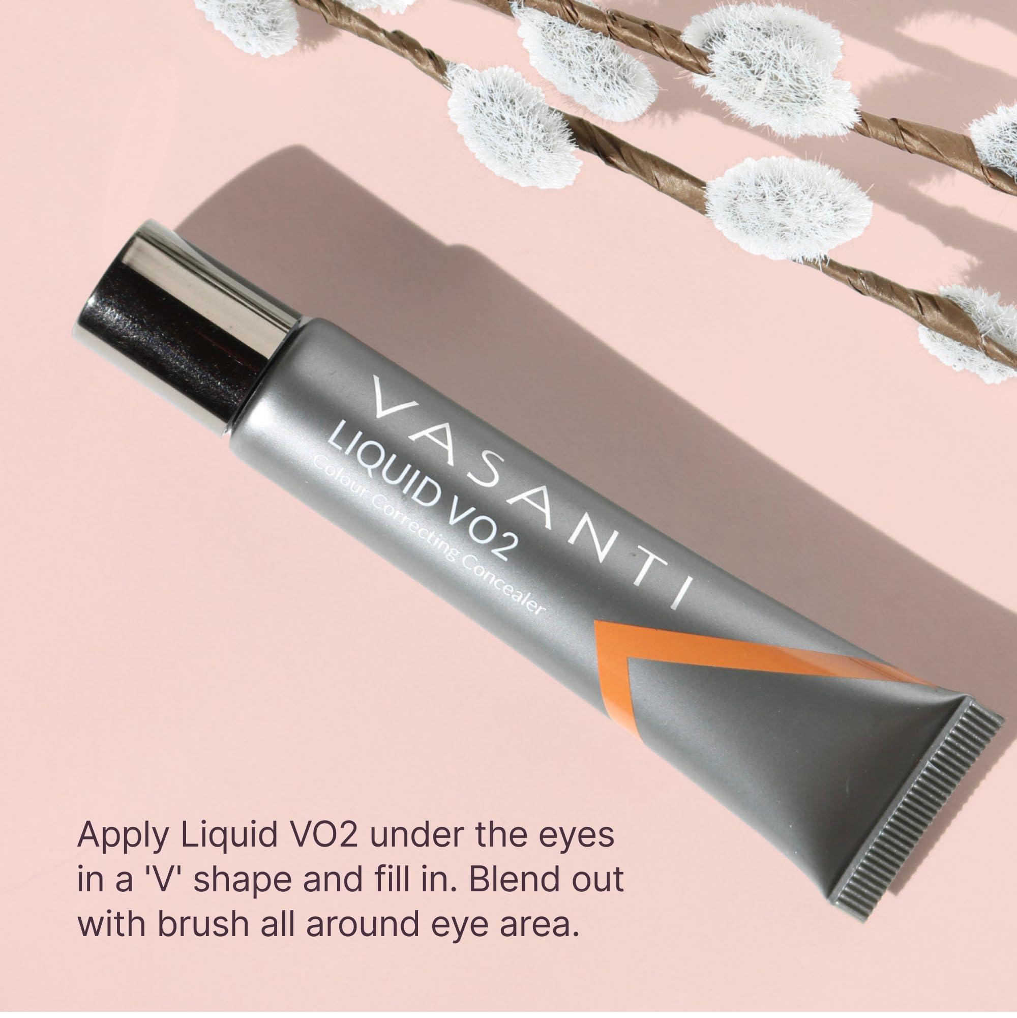VASANTI Liquid VO2 Undereye Color Corrector and Concealer by VASANTI - Medium to Deep Skin Tones - Paraben Free, Gluten Free - Look Younger with this Dark Circle Concealer