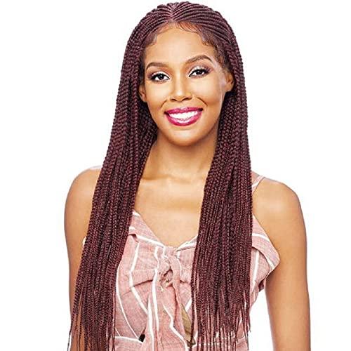 VANESSA VANESSA Tops Diagonal Braid Swissilk Designer Lace Front Synthetic Hair Wig - TDBL BOXY 34 (1B)