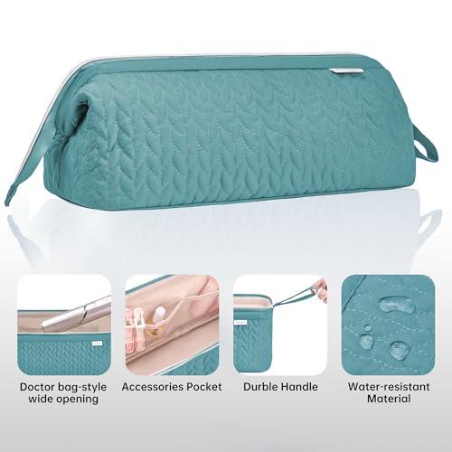 KarSyon KarSyon Shark Flex Style Case for Dyson Airwrap Hair Dryer Brush Revlon Hair Tools Travel Bag Carrying Case Flat Curling Iron Organizer (Teal Blue)