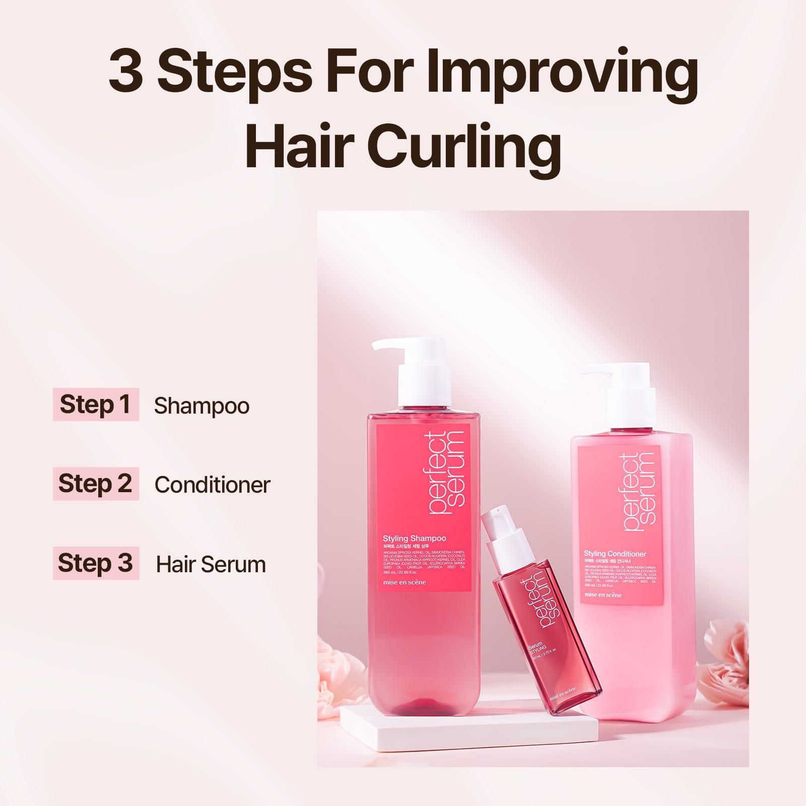 Mise En Scene Mise En Scene Perfect Styling Serum 2.70 Fl Oz Perfect Serum Shampoo Styling 22.99 Fl Oz with Perfect Serum Conditioner Styling 22.99 Fl Oz