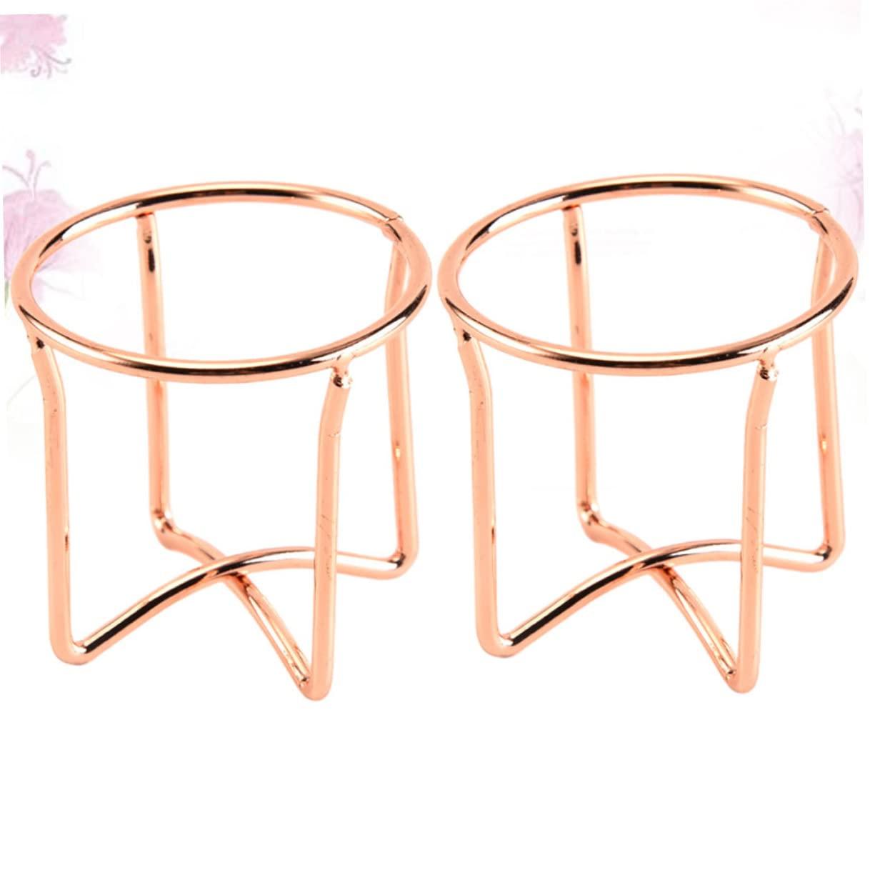 VINTORKY VINTORKY 2pcs Makeup Sponge Holder Stand Rose Gold Cross Shape Puff Drying Rack for Beauty Tools
