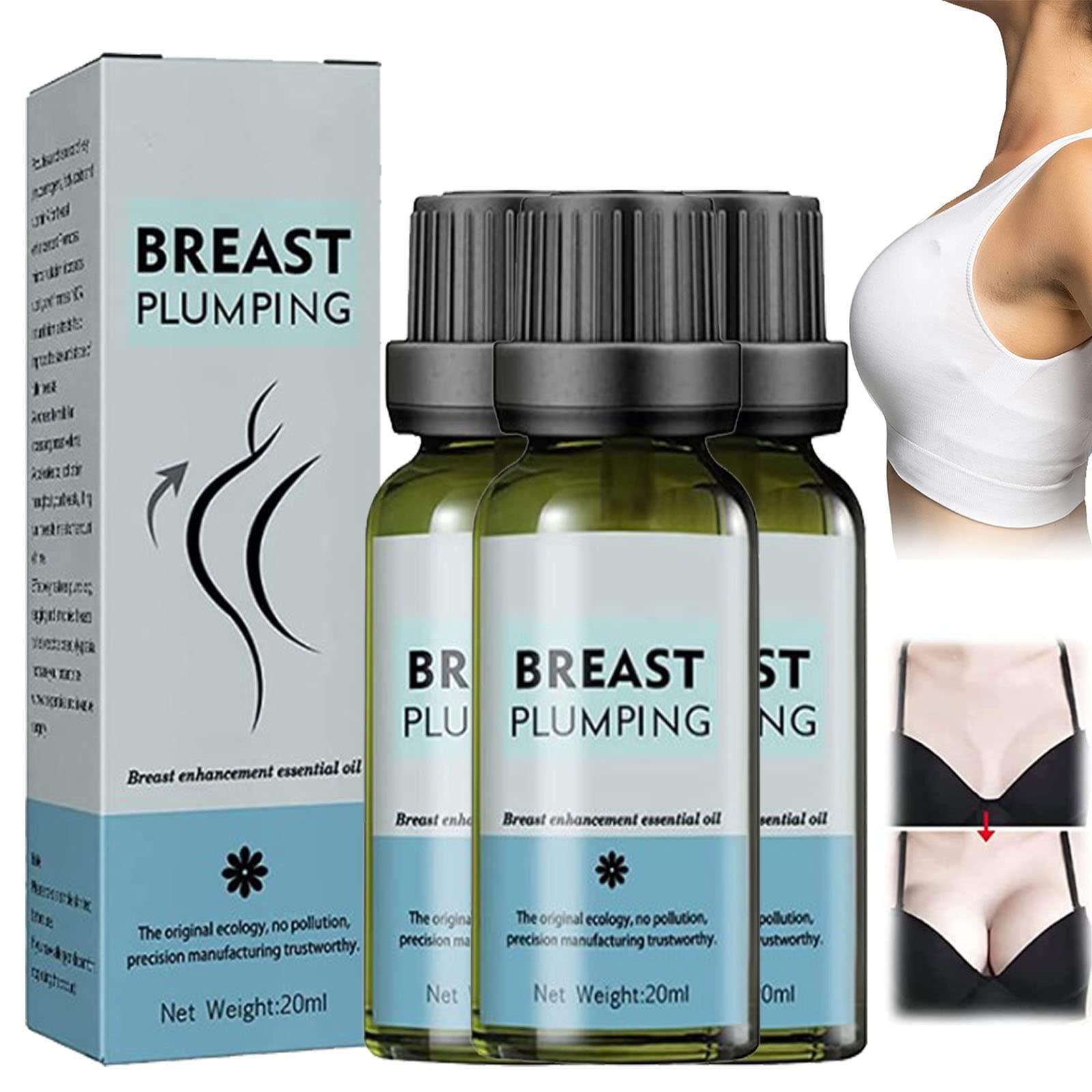 lunhaifi Enboost Breast Enhancement Serum, Natural Herbal Breast Enhancement Cream, Natural Fast Breast Grow Big Boobs Firming Massage Oil, Enlargement Lifting Bust Serum Oil (3 Pcs)