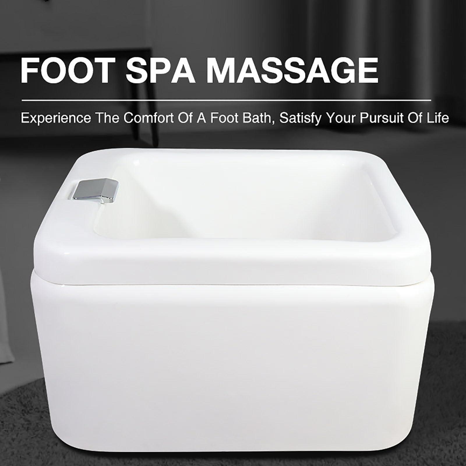 HPIRFYE HPIRFYE Acrylic Pedicure Sink Heated Foot Spa Foot Massager Spa with Heat and Massage Hot and Cold Adjustment Health Manicure Basin Pedicure Bowl Sink Spa Foot Shower Wash Salon