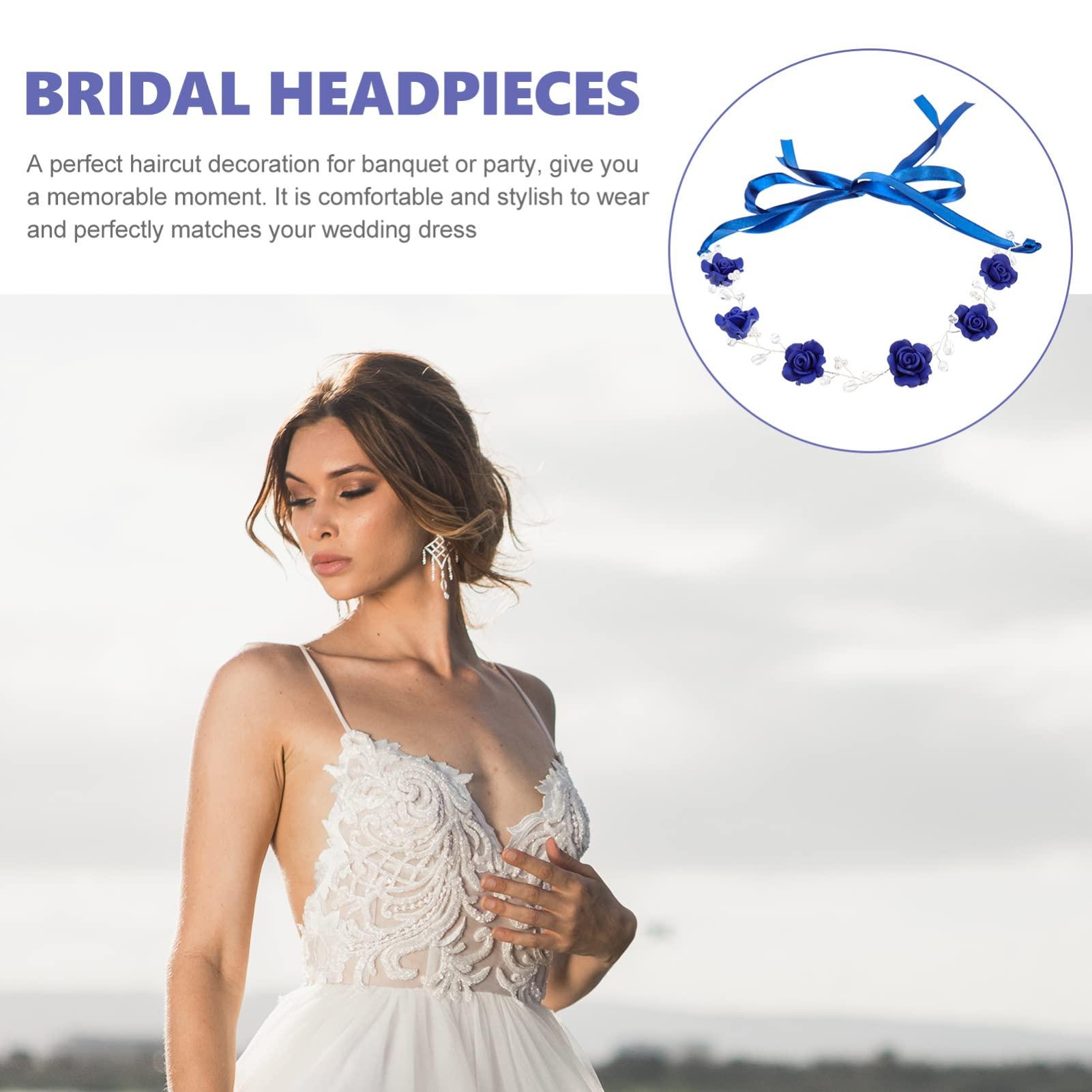 Beavorty Beavorty Blue Rhinestone Headband Yellow Headband Kids Shoelaces Wedding Headpieces Flower Headpiece Wedding Decor Wedding Hair Accessories Women\'s Vine Polymer Clay Girl