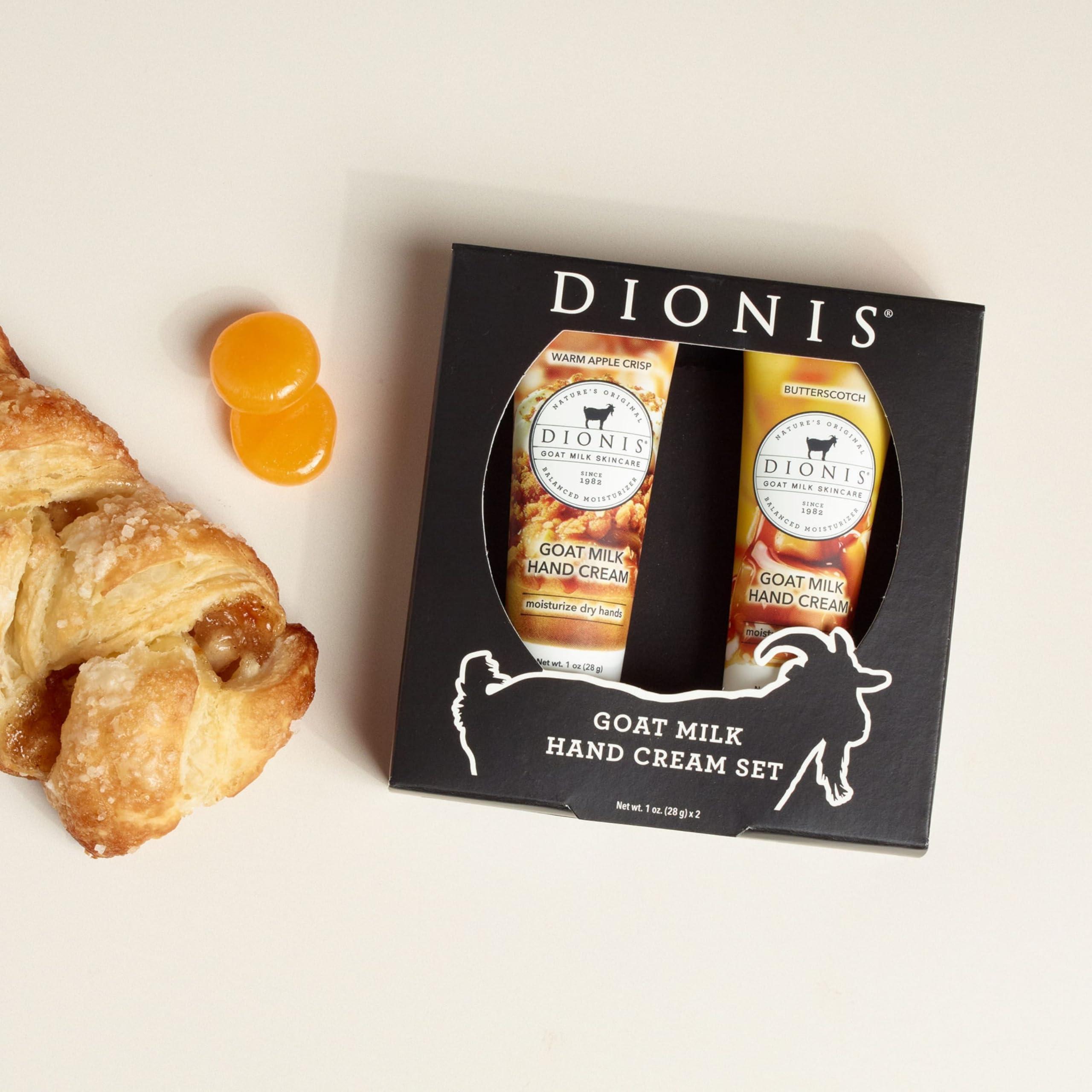 Dionis Dionis Goat Milk Skincare Apple Butterscotch Hand Cream Duo, Fall Scented Hand Creams for Men and Women, Made in the USA, Cruelty Free, Paraben Free