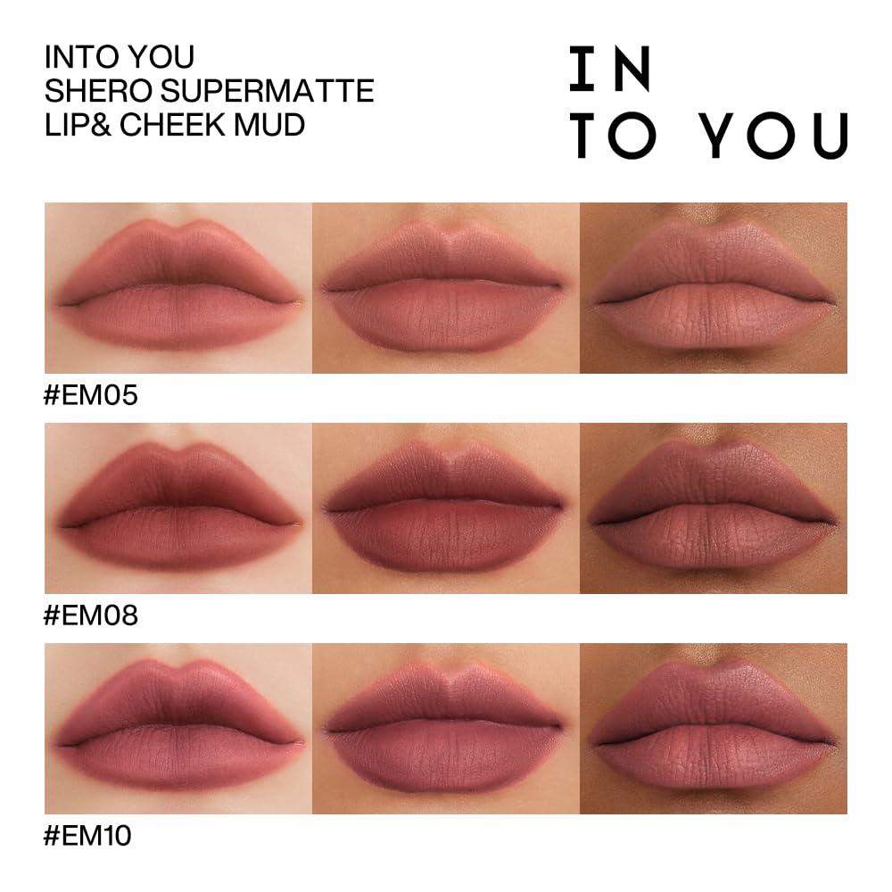 INTO YOU INTO YOU Matte Lipstick for Women, Matte Red Lipstick Long Lasting, Multi-Purpose for Lips and Cheek, Non-Stick Cup Not Fade Lip Stain Makeup Cosmetics Official Directly (EM10)