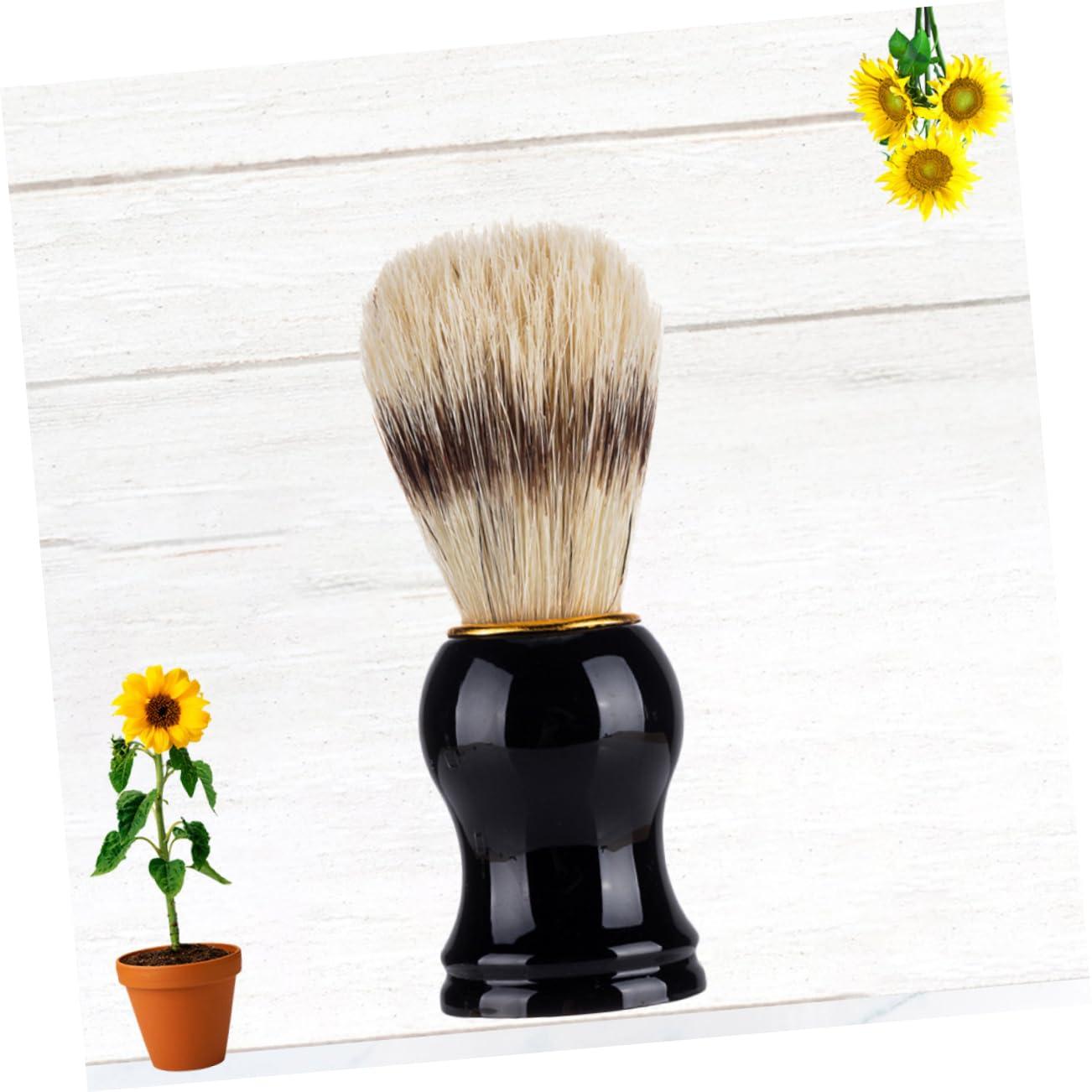 Hemoton Hemoton Barber Shaving Brush for Men Soft Bristles Beard Cleaning Brush Smooth Shave