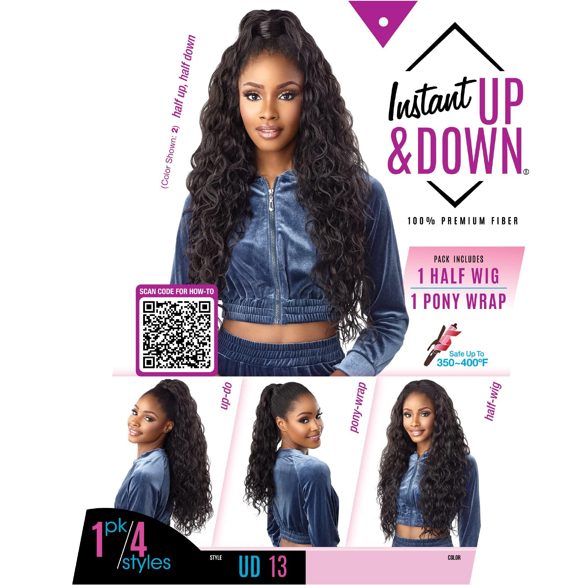 Sensationnel Sensationnel Synthetic Half Wig Instant Up & Down -UD 13 (Color:T2COPPER)