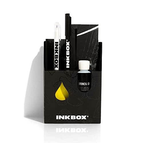inkbox Inkbox Freehand Tattoo Marker Artist Kit - Includes 2 Markers, 1 Tracer, 1 Glove, Tracing Paper (50 Sheets) & Stencil Cream |Lasts Up to 10 Days, All Skin Tones, Water-Resistant, Cruelty-Free & Vegan