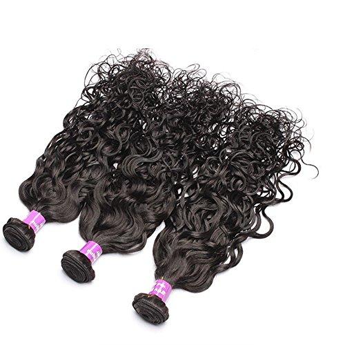 Ruma Hair Ruma Hair 8A Brazilian Human Hair Weave Water Wave With 13X4 Lace Frontal Closure Unprocessed Wet and Wavy Virgin Hair 3 Bundles With Full Lace Frontals (10 with 10 12 14)