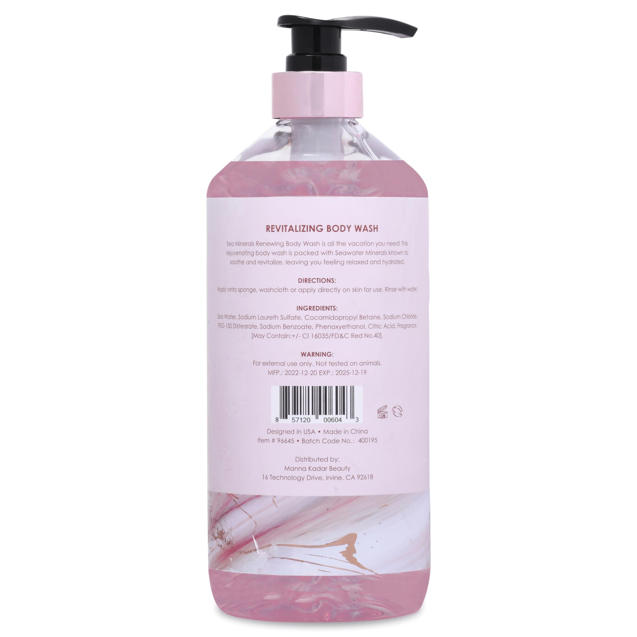 Manna Kadar Manna Kadar Beauty Dead Sea Minerals Revitalizing Body Wash, Pomegranate - Clean, Soothe, Revitalizes, Rejuvenates Skin, Hydrates, Shower Gel
