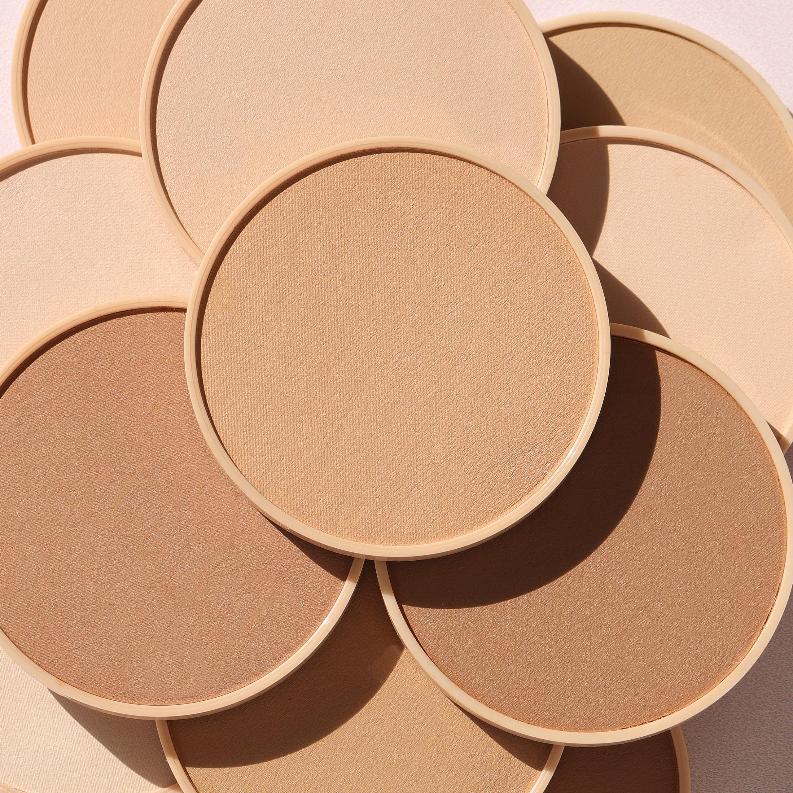 Wander Beauty Wander Beauty Wanderlust Powder Foundation - Medium - Blurs and Evens Skin Tone - Perfects and Hydrates With Hyaluronic Acid, Aloe, Honeysuckle, & Vitamin E - Lightweight, Buildable Coverage - 0.31 oz