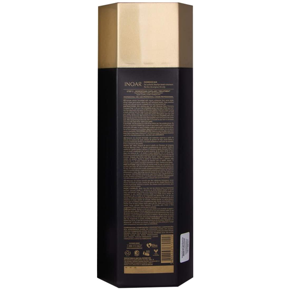 Inoar INOAR Moroccan Capillary Smoothing Treatment with Keratin, Curly Hair Care, Vegan Hair Product, Cruelty Free Haircare for Men and Women. Step 2 Only 33.80 oz.