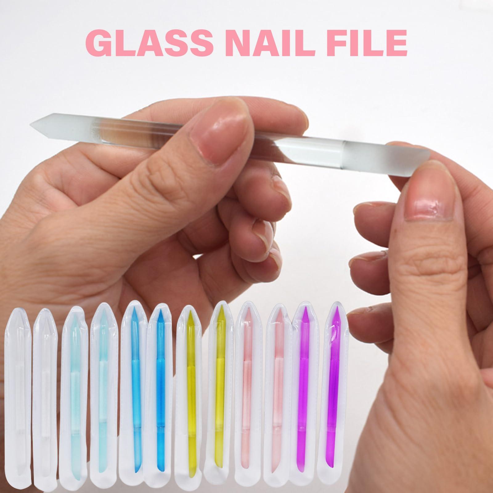 Btgghytr 12Pcs Glass Cuticle Pusher And Remover Tool Professional Filing Cuticle Remover Pedicure For Nails And Cuticles Care
