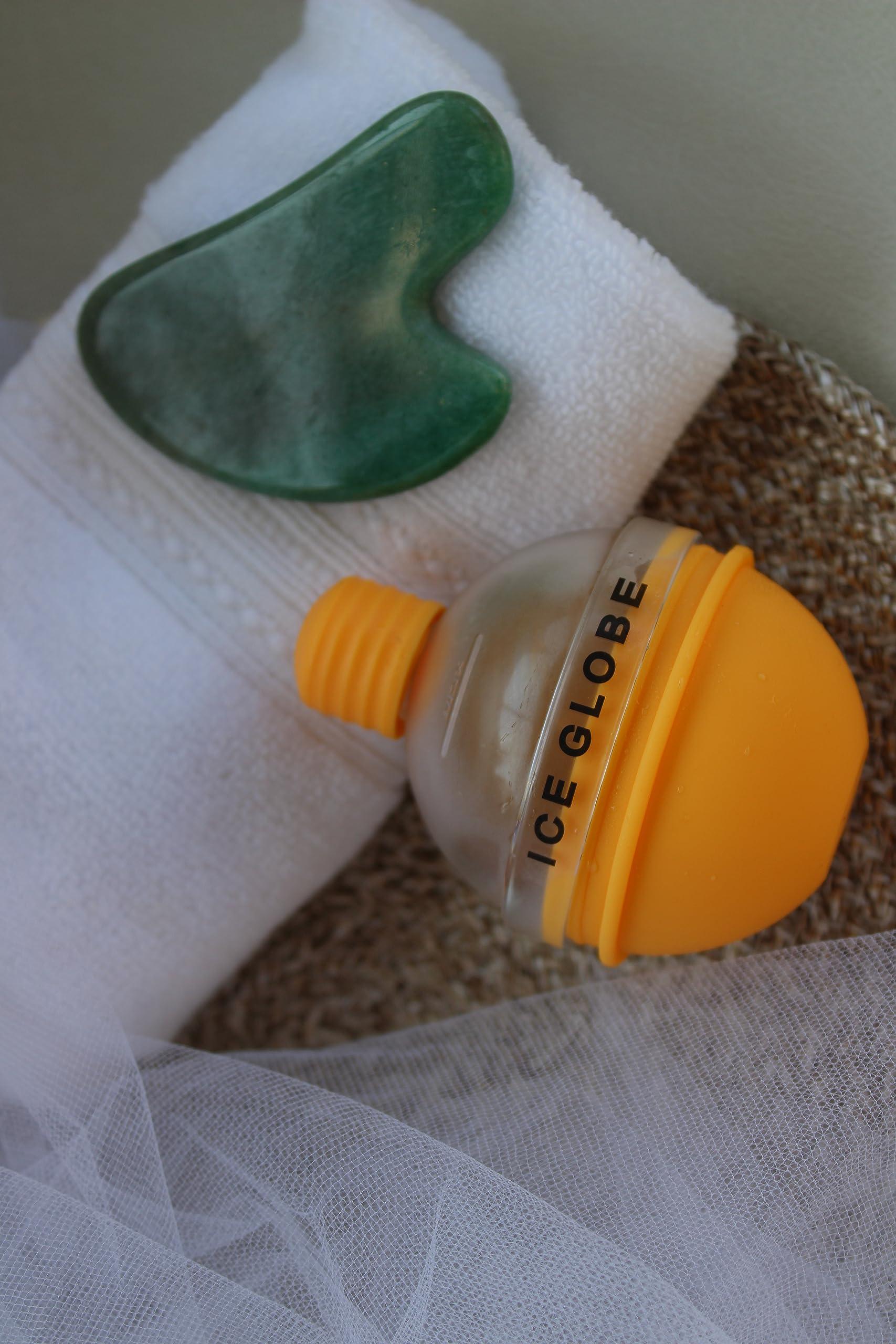 Facial Ice Globe Mango Frozen Face Roller | Ice Ball for Face - Soothing Facial Ice Roller for Women and Men, Skin Refreshing Face Icer, Ideal for Puffiness Relief