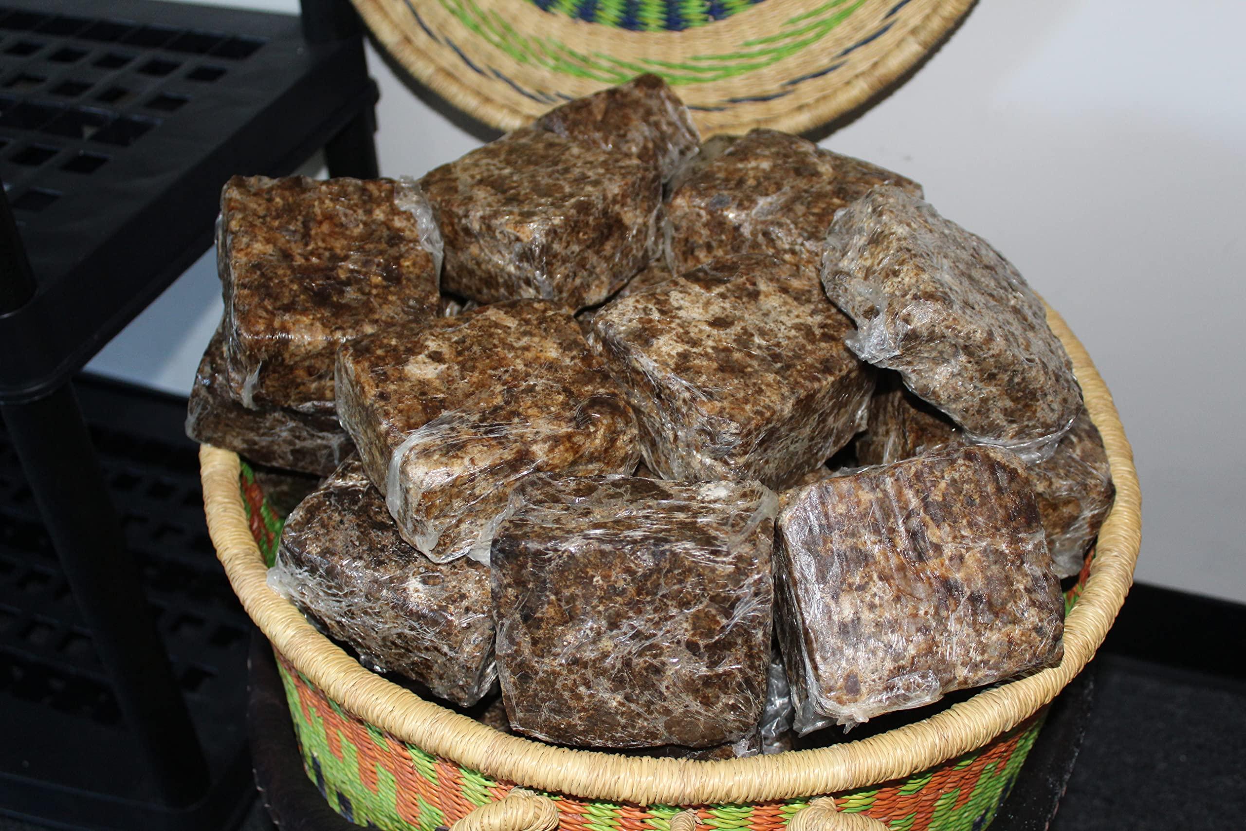 3CayG 3CayG African Black Soap Facial and Body Cleanser, Deep Cleansing Soap Bar, Great for DIY Liquid Black Soap