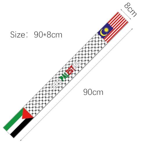 ZENRUIMING ZENRUIMING 4 Palestinian Flag Headbands, Palestinian Flag Hair Accessories, Pales Flag Sports Cheer Bandana
