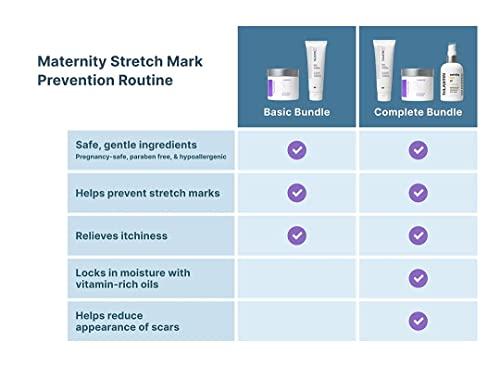 TriLASTIN TriLASTIN Maternity 1st Trimester Bundle, 3 Month Supply with (3) Maternity Stretch Mark Prevention Cream, (2) Hydro-Thermal Accelerator, Minimize Appearance of Stretch Marks, Paraben-Free