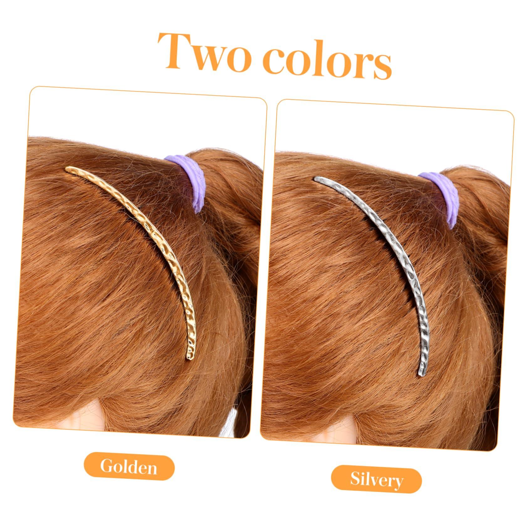 Beatifufu Beatifufu 6 Pcs Straight Hair Comb Hair Accesories French Twist Hair Comb Hairpiece Ongles Bridal Veil Comb Silver Hair Comb for Women Hair Barrettes for Gold Pearl Side Comb Alloy