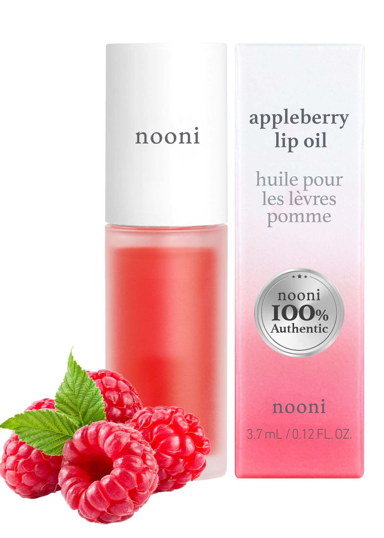 NOONI NOONI Korean Vegan Lip Oil Bundle - Appleberry&Applefig | Lip Stain, Gift, Long-Lasting, Moisturizing, Plumping, Revitalizing for Dry Lips