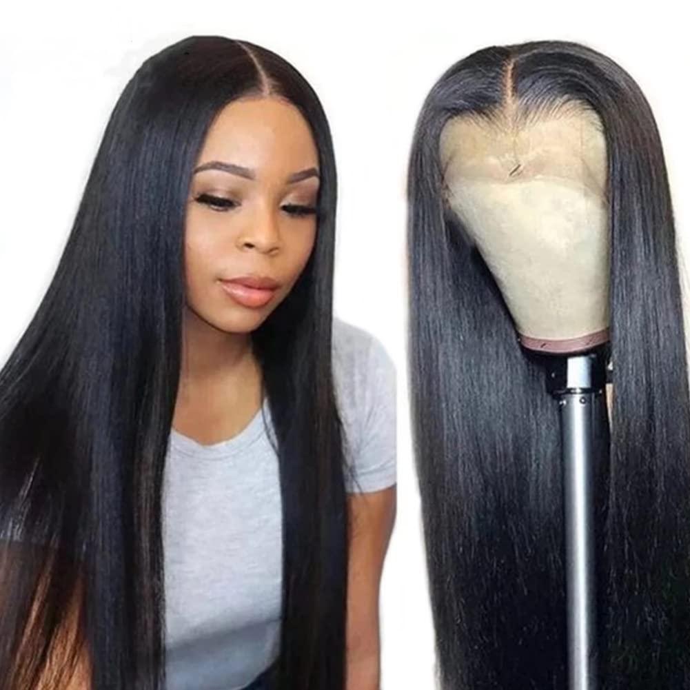Ali Pearl Ali Pearl Straight 13x4 Lace Front Wigs Human Hair Pre Plucked For Black Women Brazilian Virgin Lace Wig Long Straight Glueless Lace Frontal Wigs 180% Density (16inch)