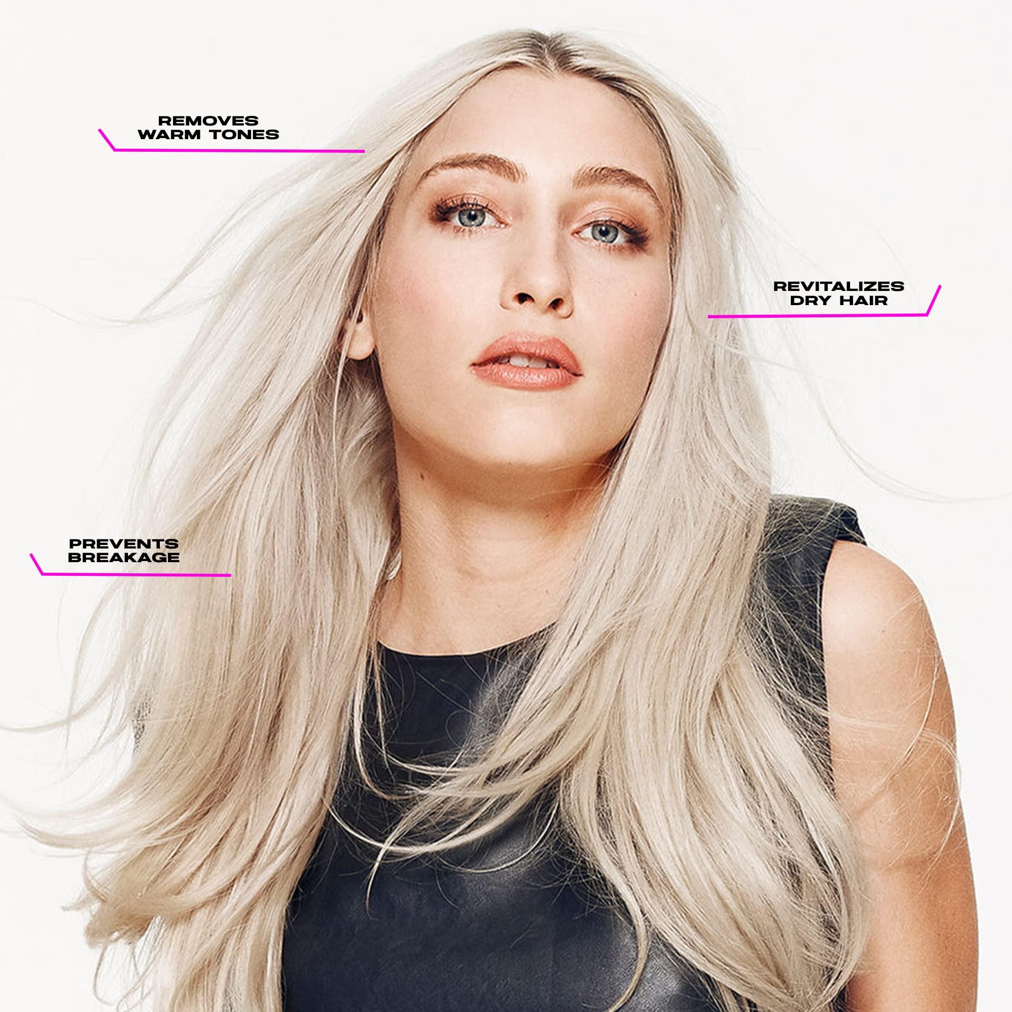 XMONDO XMONDO Hair Supernova Blonde Toning Shampoo & Conditioner Bundle | Vegan Formula with Vegetable Proteins, Jojoba Oil, and Violet Pigments to Reduce Yellow Tones in Blonde Hair, 8 fl Oz, 2pc Set