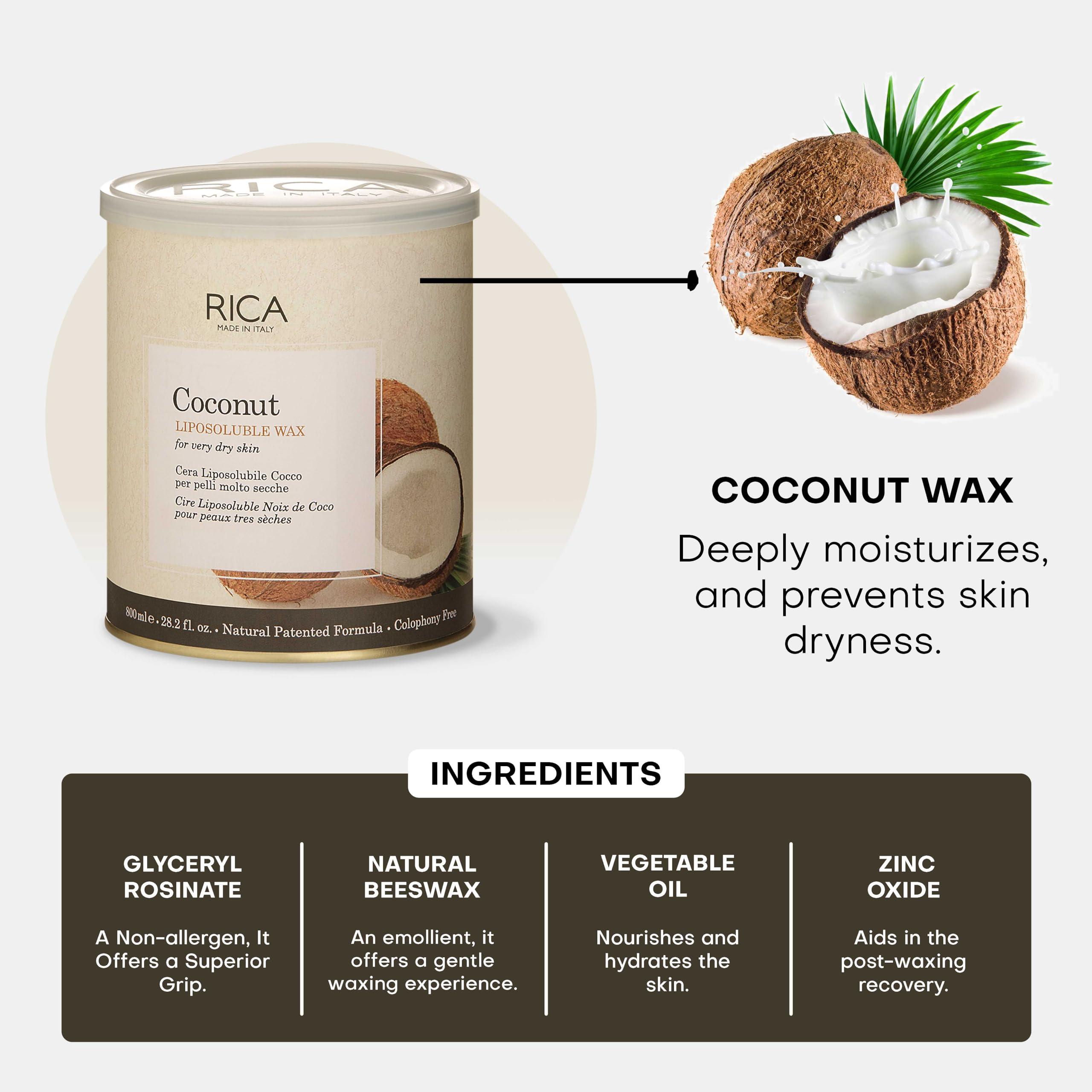 Rica Rica Liposoluble Wax-Coconut For Dry Skin 800 ML (28.2 Fl.oz.)