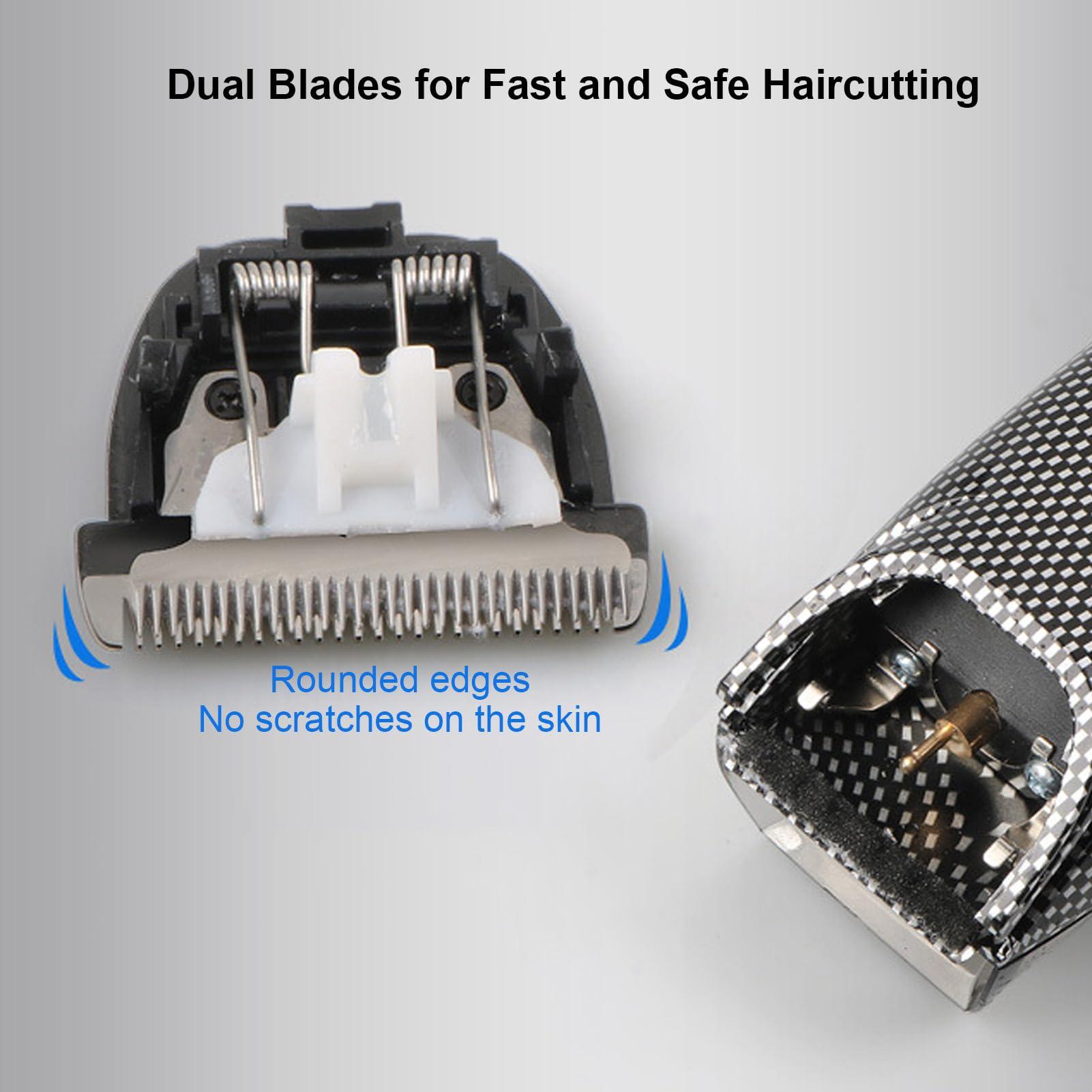 YUYTE YUYTE Hair Trimmer USB Vacuum Trimmer Kit with Powerful Automatic Hair Suction for Beards Facial Hair Stubble Hair Clipping Lithium Ion Powered Electric Shaver with 4 Guide Combs