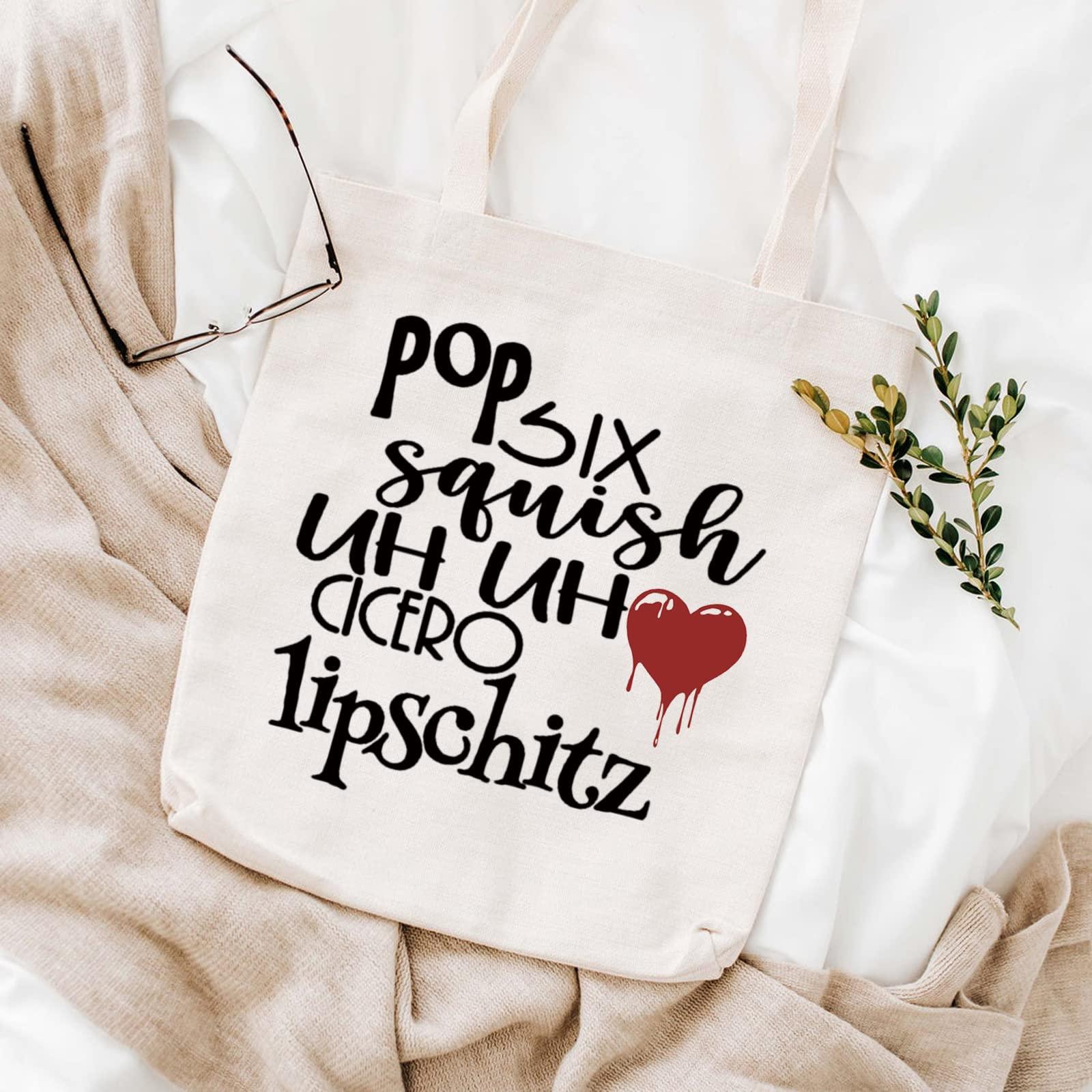 WCGXKO WCGXKO Chicago Musical Inspired Gift Six Squish Uh Uh Cicero Lipschitz Zipper Pouch Cosmetic Bag (POP SIX tote)