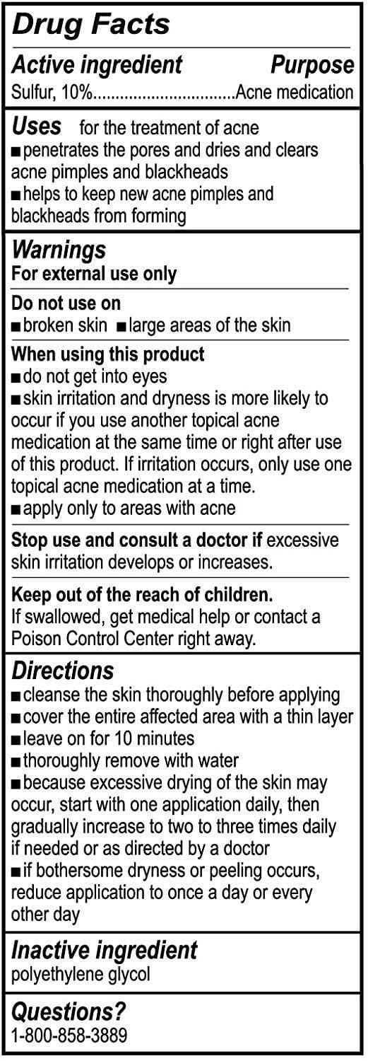 DLC De La Cruz Sulfur Ointment - Cystic Acne Treatment for Face and Body - Daily 10 Min Spot Treatment Mask - Safe and Effective Game Changing Hormonal Acne Treatment that Clears Up Pimples 2.6oz (6 Pack)