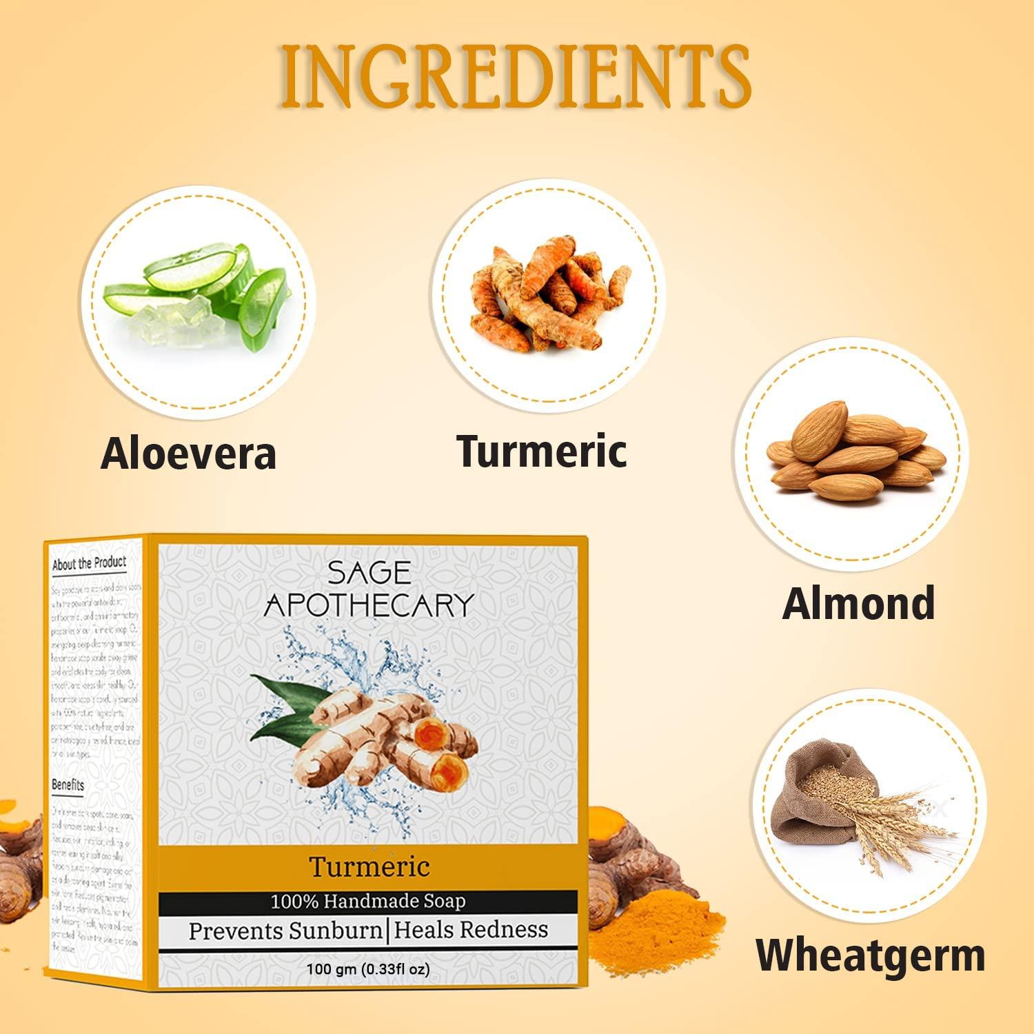 Generic Handmade Bath Soap| Free from Paraben, |Suitable for Men & Women|100g (Pack of 1) (Turmeric)