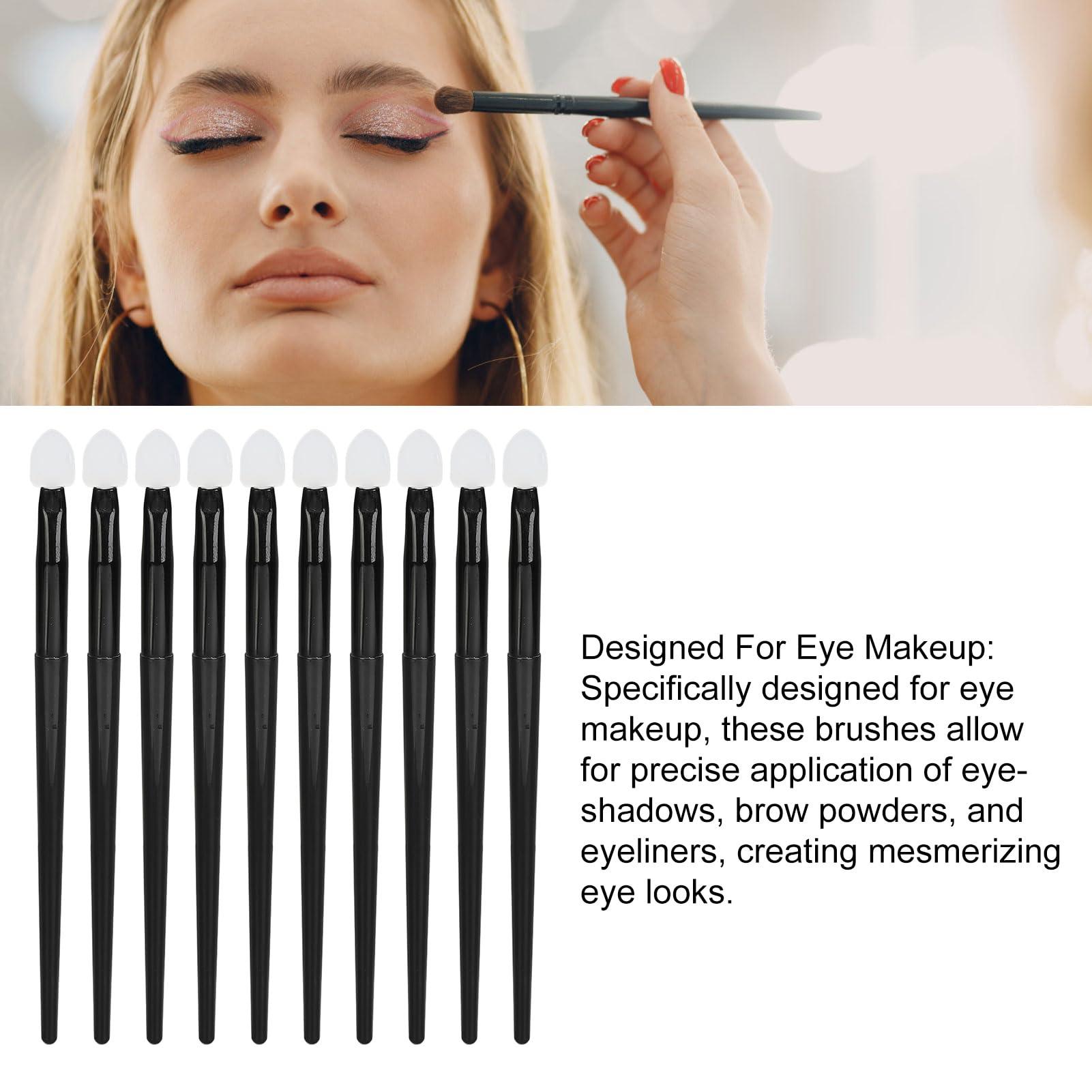 Tyenaza Tyenaza 10pcs Eye Brush, Silicone Eyeshadow Brush Kit Portable Silicone Eye Makeup Applicator for Eyebrow Powder Eyeliners