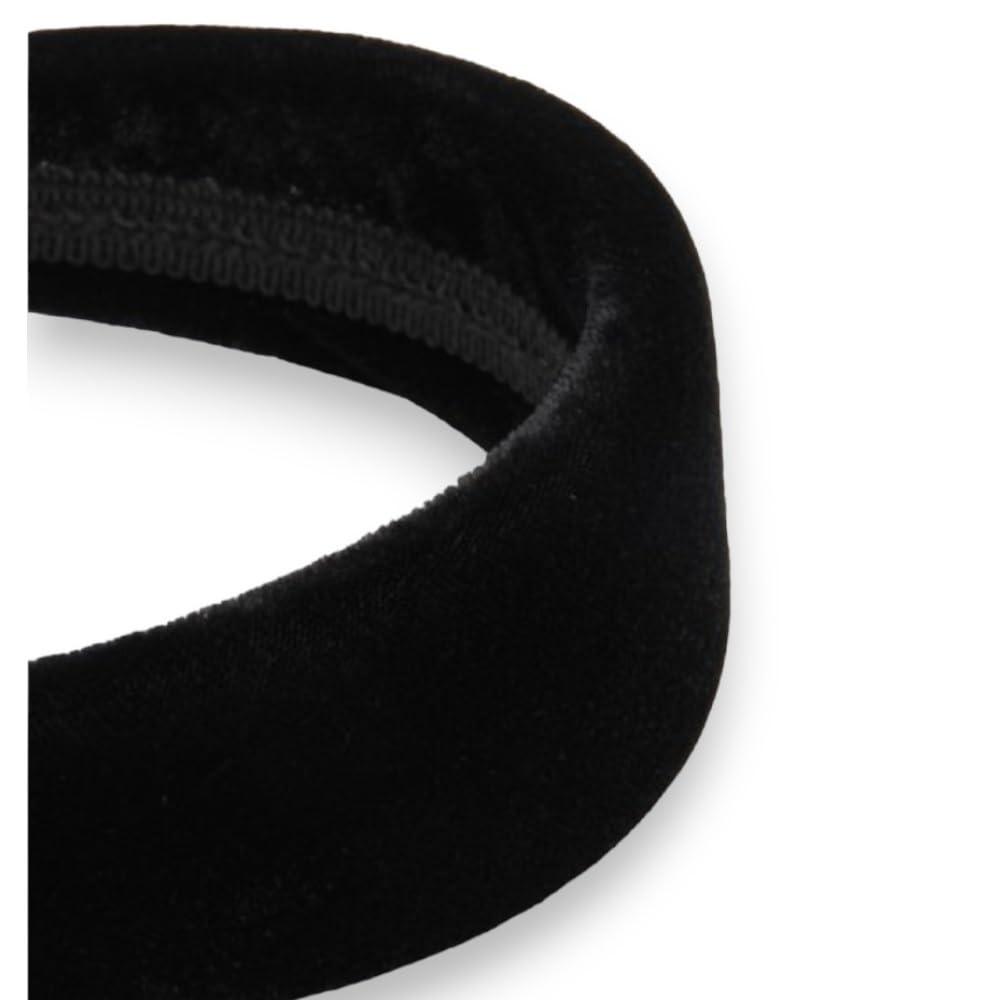 Accessories Generic Wide Black Soft Velvet Feel Padded Alice Hair Band Headband - Width 4cm (1.6 inch)