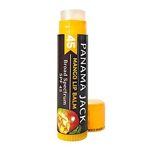 Panama Jack Panama Jack Sunscreen Lip Balm - SPF 45, Broad Spectrum UVA-UVB Sunscreen Protection, Prevents & Soothes Dry, Chapped Lips, Mango, 2-pack