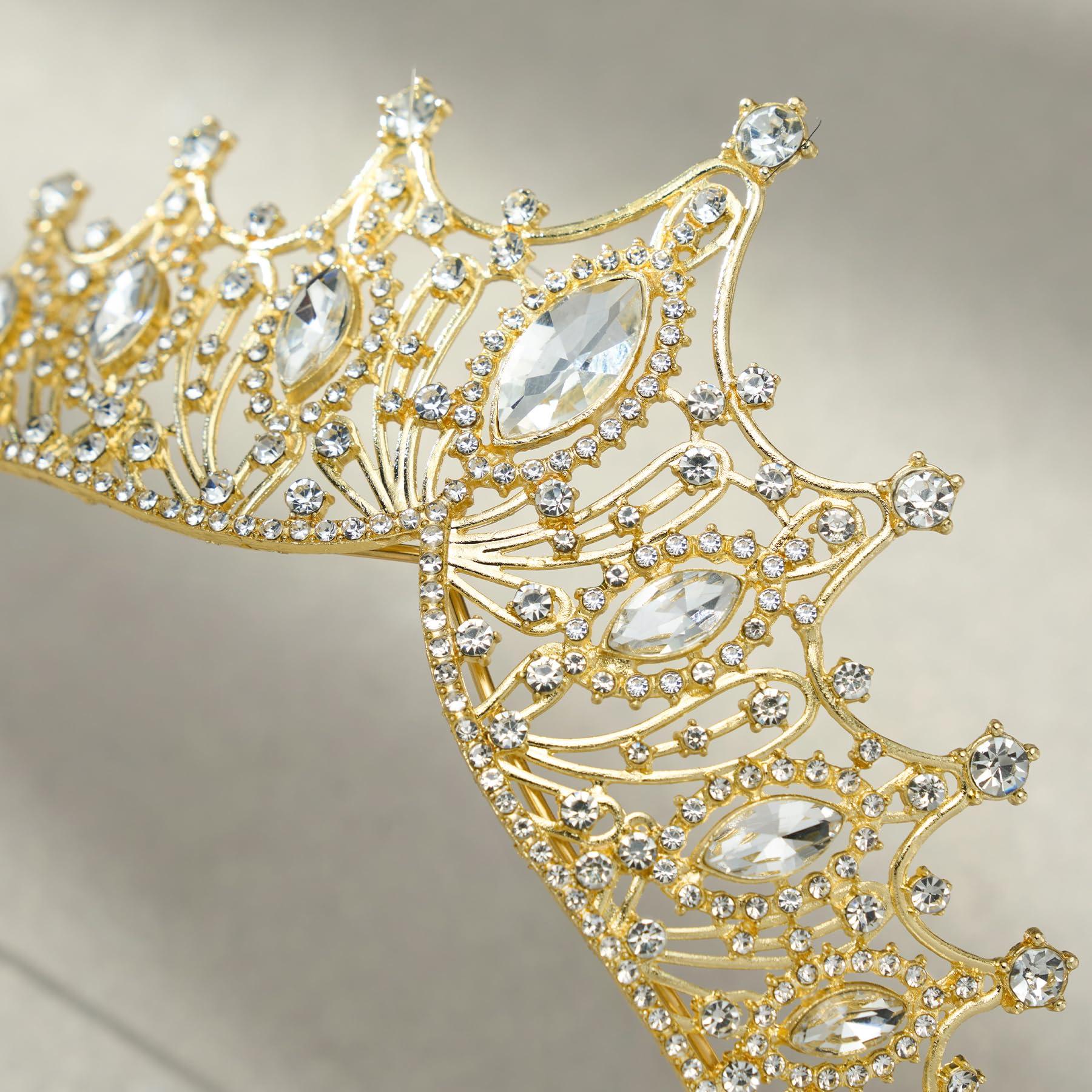 SWEETV SWEETV Vintage Tiaras and Crowns for Women Queen Crown Costume Headpiece for Halloween Quinceanera Pageant Prom