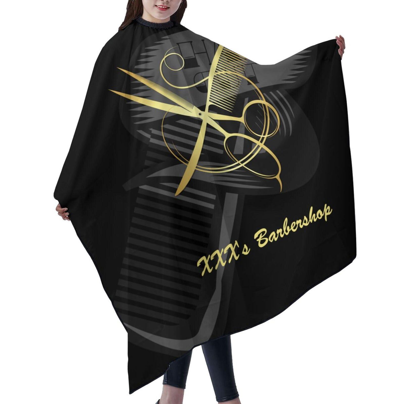 MLIANCEN Custom Barber Cape Hairdresser Cape, Add Your Photo Text Logo Personalized Salon Cape for Men, Customized Hair Cutting Cape for Home Salon Barbershop