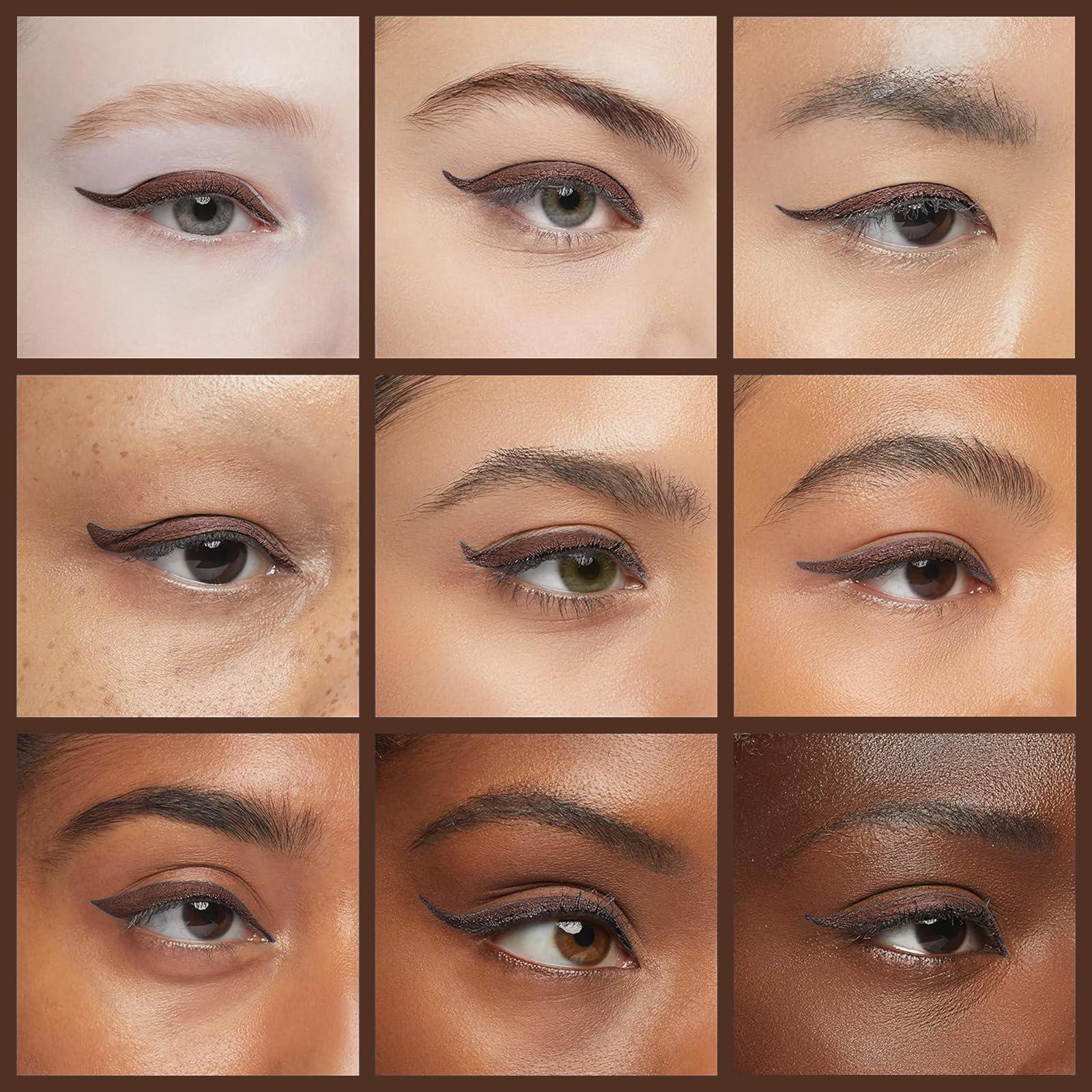 docolor docolor Brown Eyeliner Ultra-Pigmented & Waterproof Eye Liner Quick Drying Liquid Eyeliner Vegan & Cruelty-Free