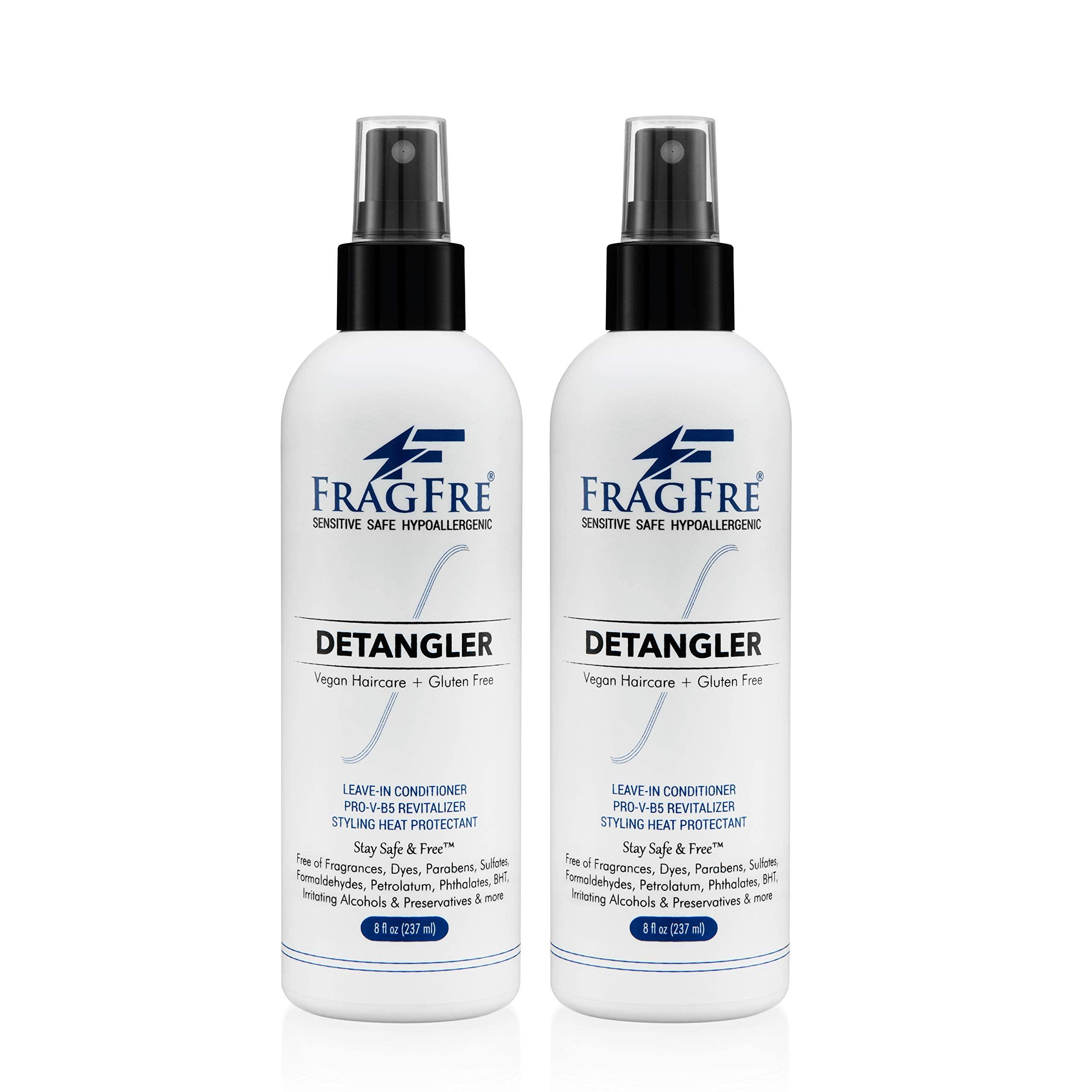 FRAGFRE FRAGFRE Hair Detangler Spray, 8 oz - Leave in Conditioner for Sensitive Skin and Scalp - Styling Heat Protectant Spray - Gluten Free Vegan Cruelty Free