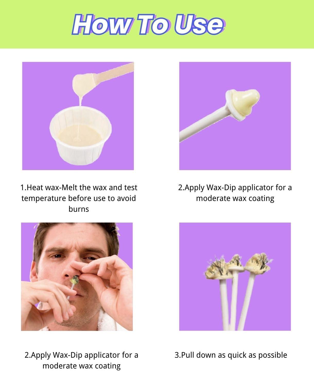 unimiko Unimiko Nose Hair Wax Kit, Nose Wax Kit Men with 200g Nose Wax, 40 Applicators for 30-40 Uses. Easy, Quick & Painless Instant Nose Waxing Kit for Men