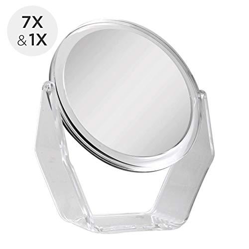 Zadro Zadro Two-Sided Swivel 7X/1X Magnification Acrylic Vanity Makeup Mirror for Bedroom, Bathroom and Tabletop