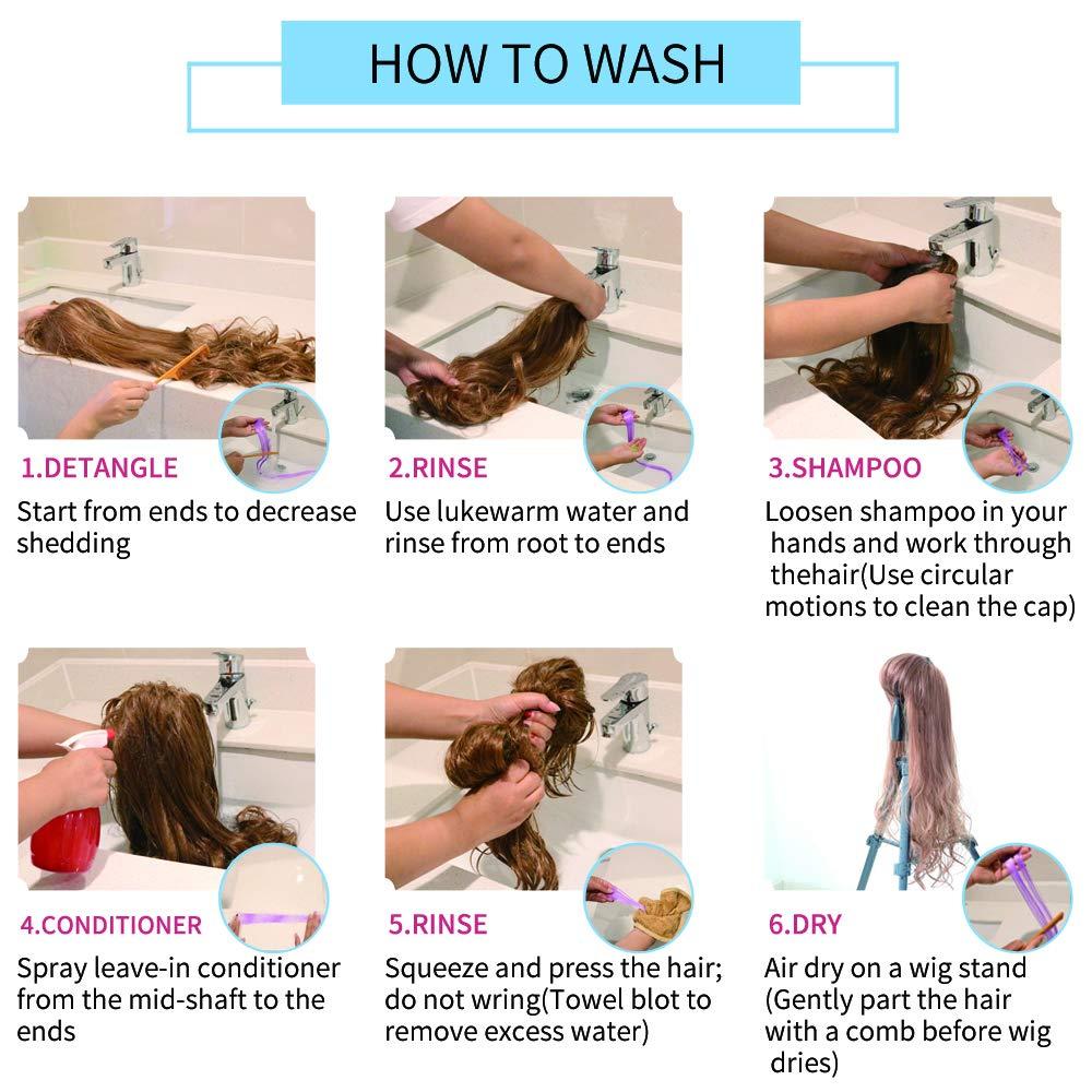 Styler Styler Half White Half Red Wig with Bangs, Long Straight Anime Cosplay Wig for Women, Heat Resistant Synthetic Halloween Hair Wigs